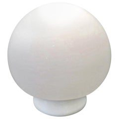 Mid-Century Modern Italian Gino Vistosi Style White Murano Glass Mushroom Lamp