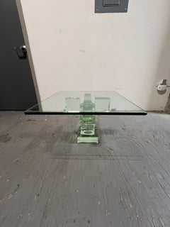 Mid-Century Modern Italian Glass Block Table