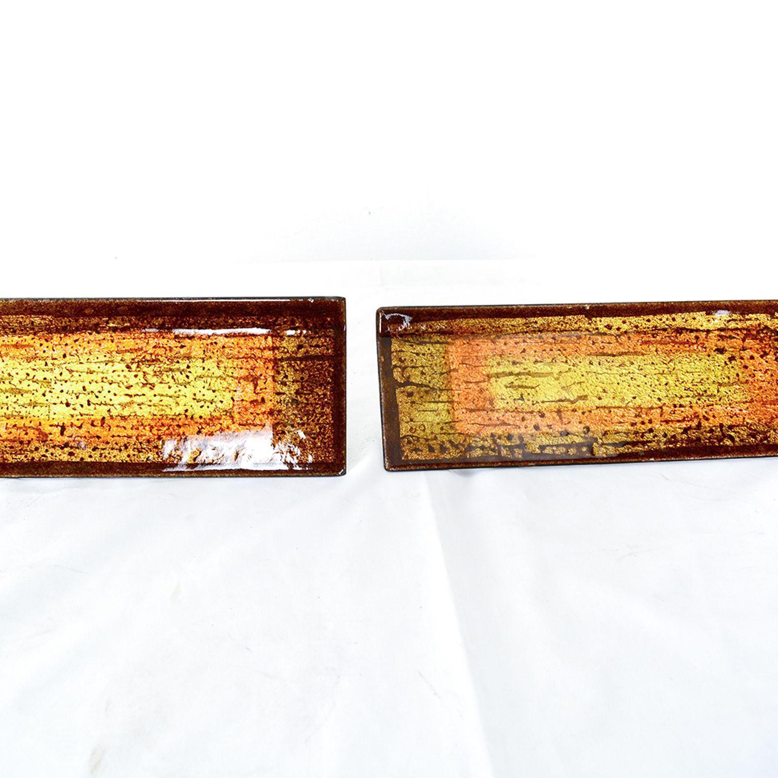For your consideration: Mid-Century Modern Incredible Italian glass door handles copper enamel Art Studio Del Campo 1960s Torino Italy

Dimensions: 12 x 12 x 6

Original vintage condition, enamel front in good condition. Black back plate shows signs
