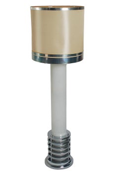Mid-Century Modern Italian Glass Floor Lamp in Art Deco Form