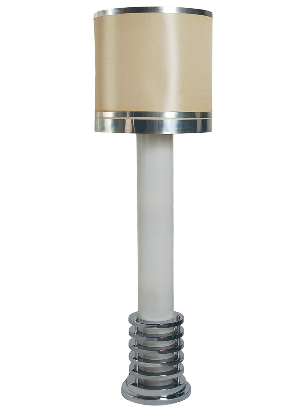 Moderne italienische Glas-Stehlampe aus der Mitte des Jahrhunderts in Art déco-Form (Italienisch) im Angebot
