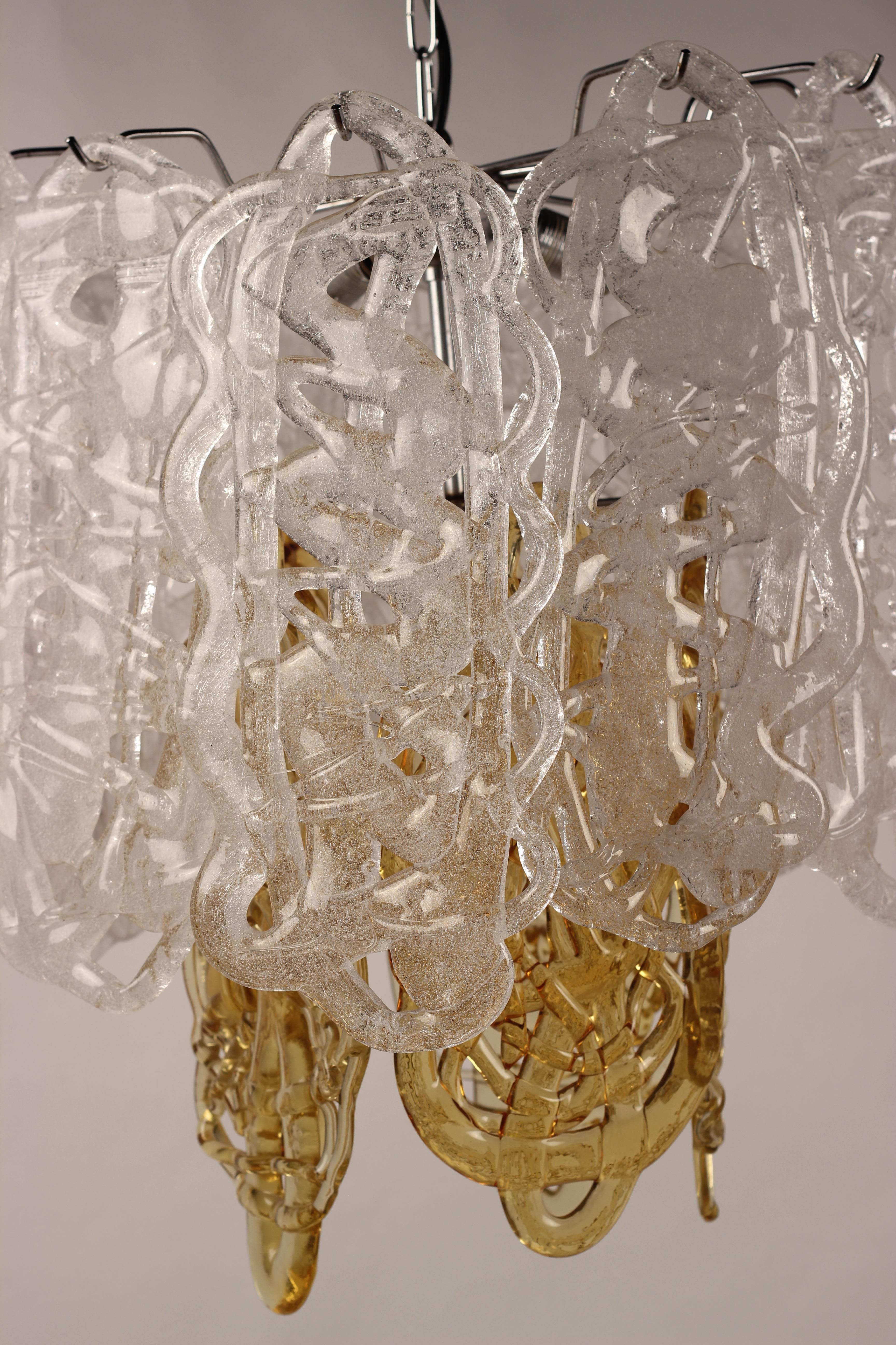 Mid-Century Modern Italian Glass Pendant Light by Mazzega For Sale 6