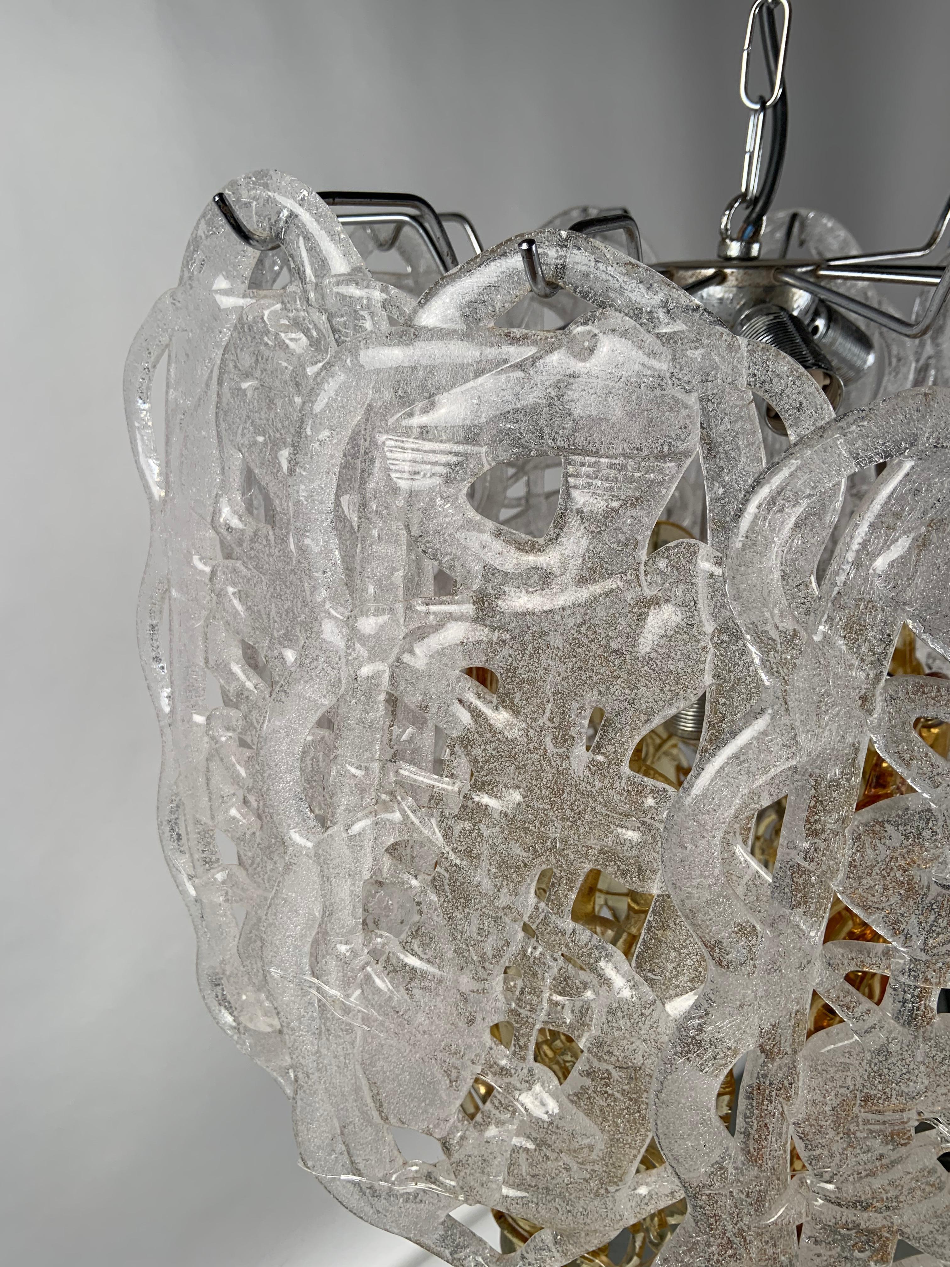 Mid-Century Modern Italian Glass Pendant Light by Mazzega For Sale 8
