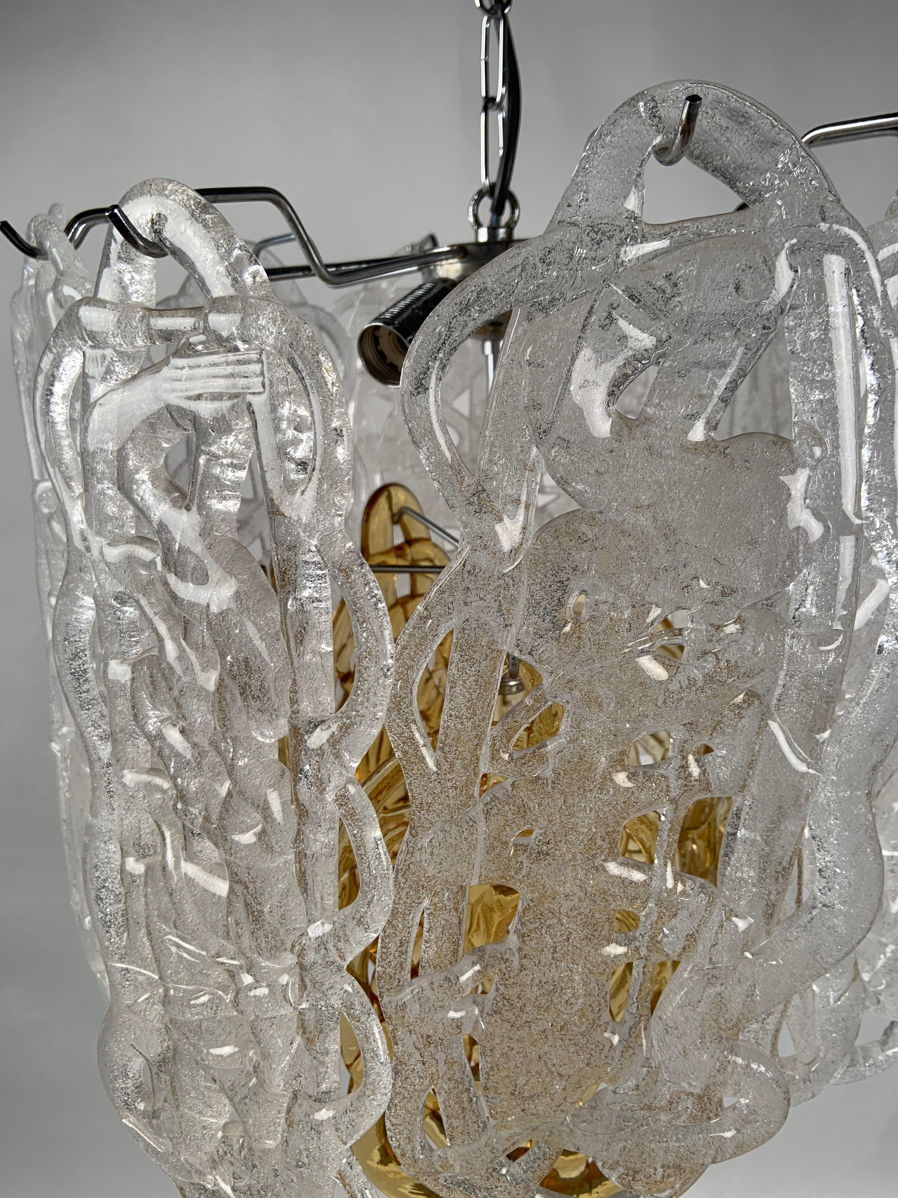 Mid-Century Modern Italian Glass Pendant Light by Mazzega For Sale 9