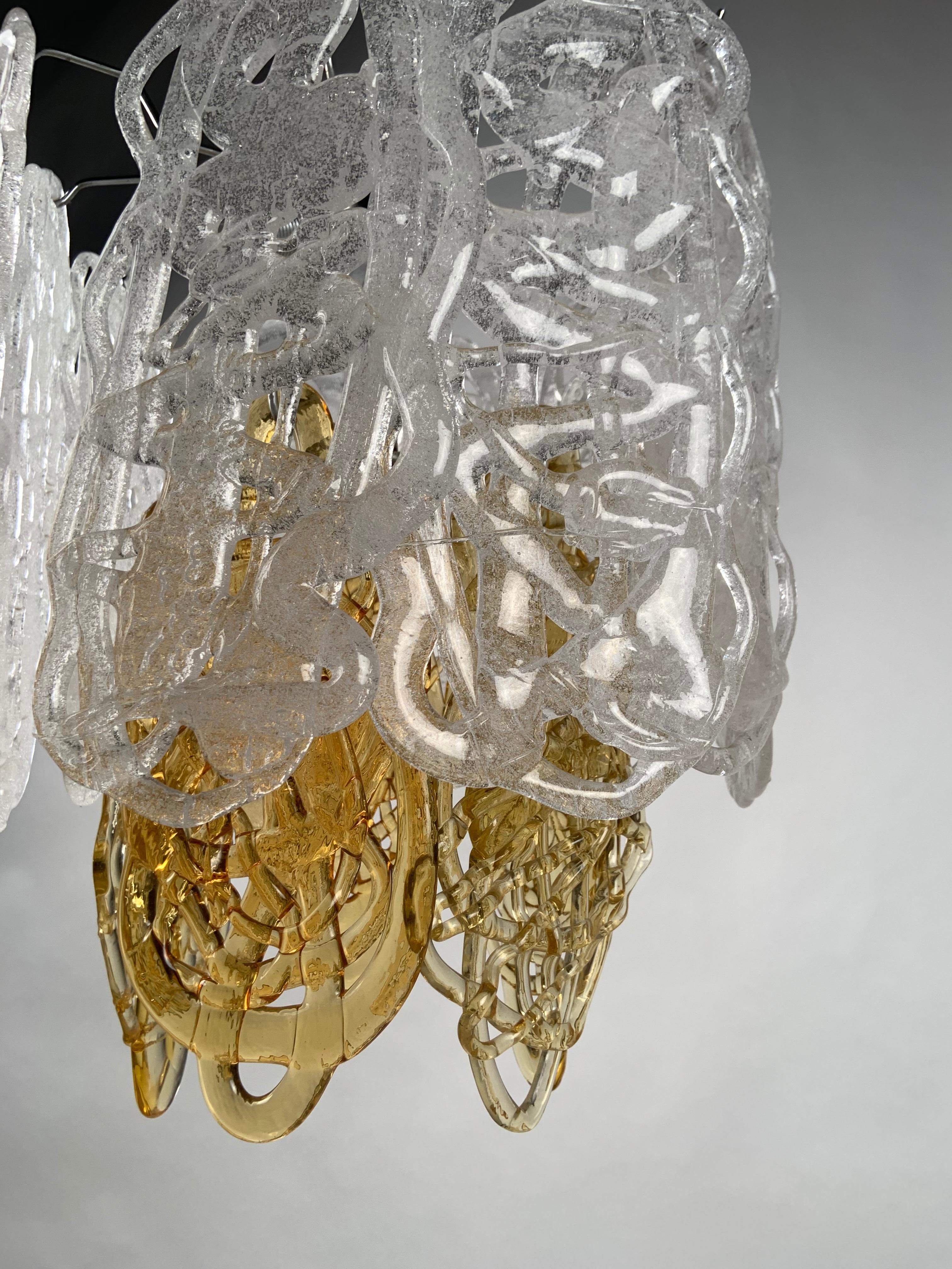 Mid-Century Modern Italian Glass Pendant Light by Mazzega For Sale 12