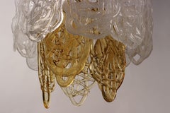 Mid-Century Modern Italian Glass Pendant Light by Mazzega