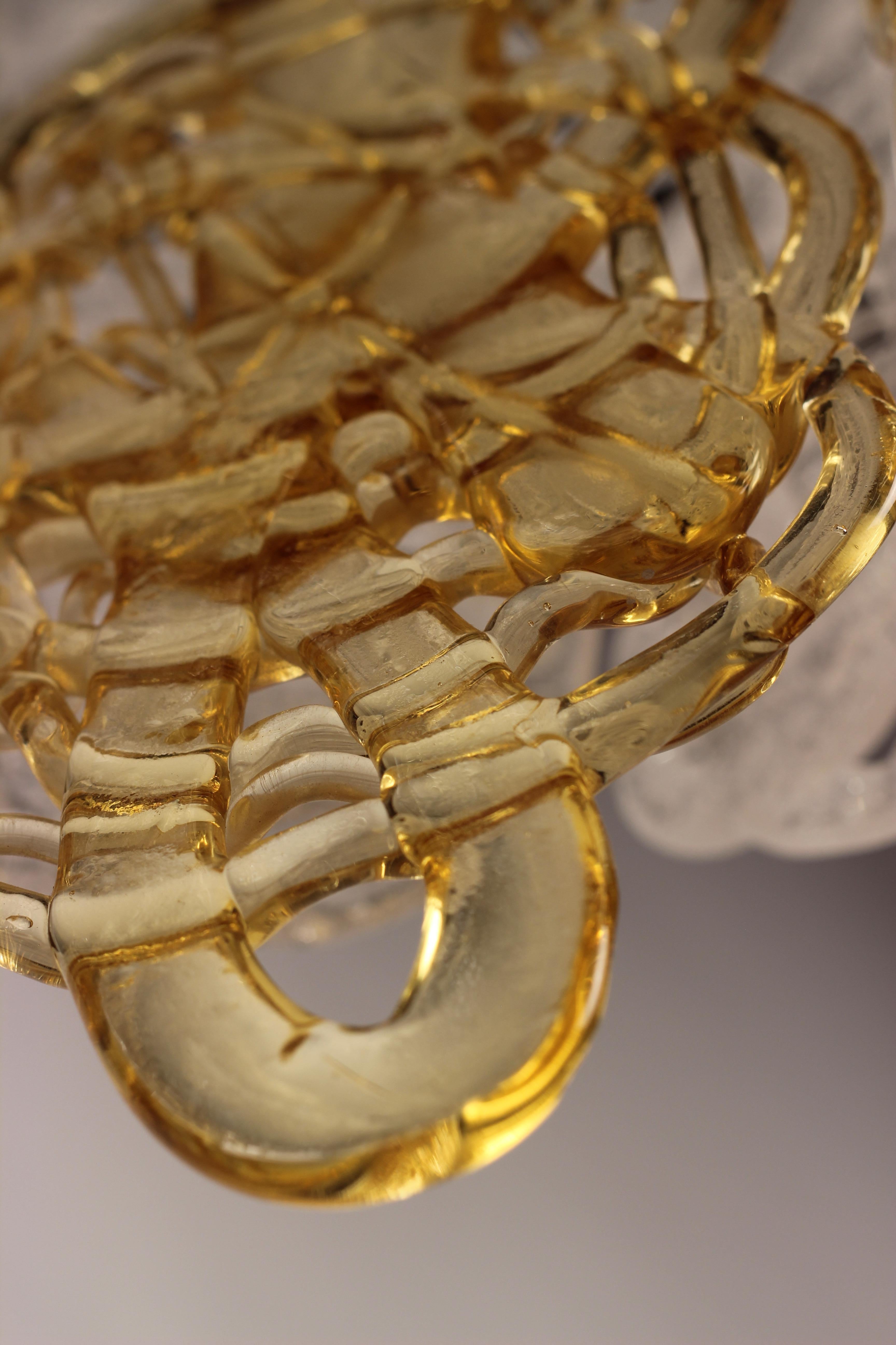 Mid-Century Modern Italian Glass Pendant Light by Mazzega For Sale 4