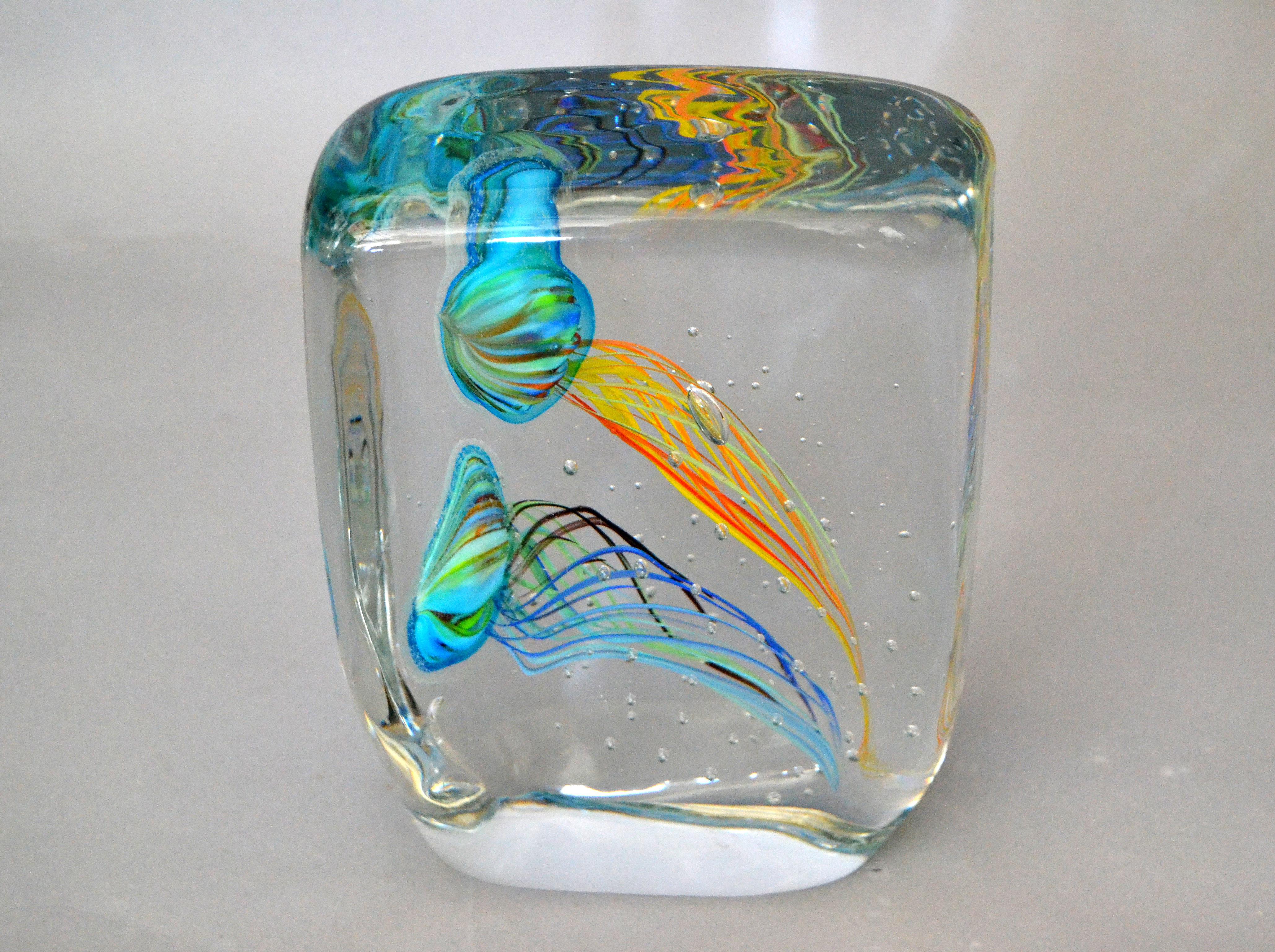 Handgefertigtes Fisch-Aquarium aus italienischem Glas, Moderne der Mitte des Jahrhunderts  im Angebot 5
