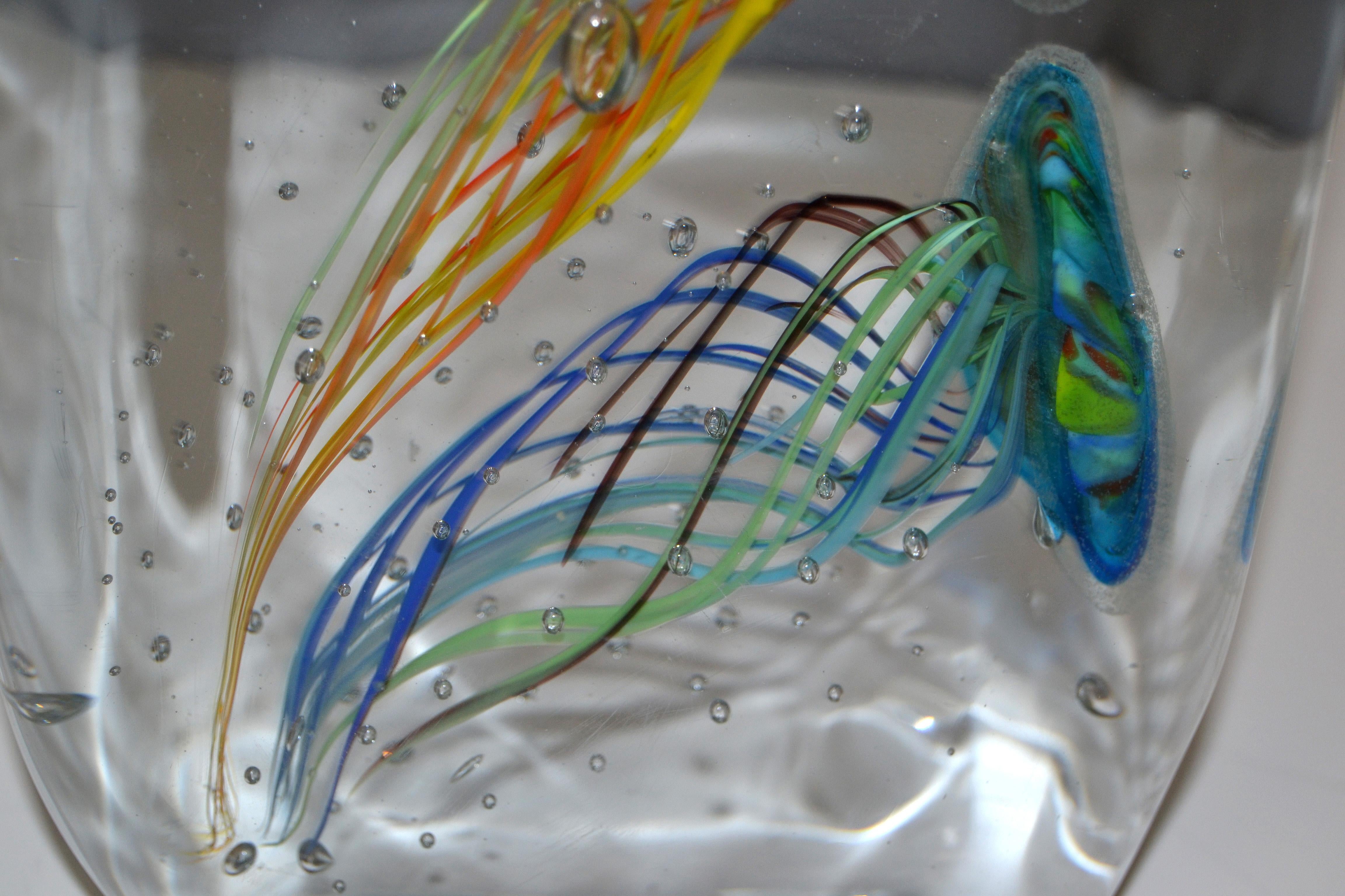 Handgefertigtes Fisch-Aquarium aus italienischem Glas, Moderne der Mitte des Jahrhunderts  im Zustand „Gut“ im Angebot in Miami, FL