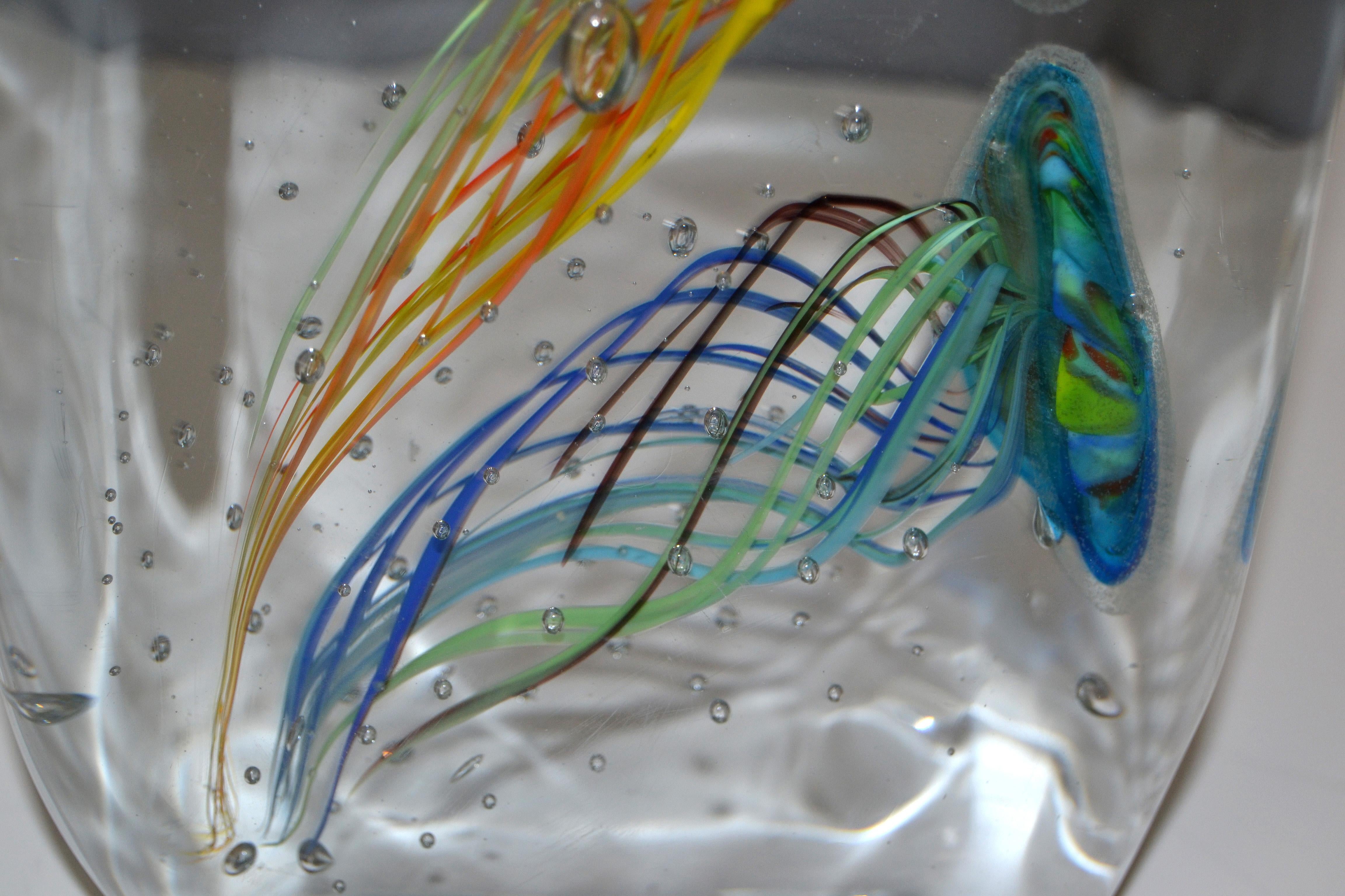 Mid-Century Modern Italienisches Glas Studio von Murano, handgefertigtes Fisch-Aquarium, Studio (Handgefertigt) im Angebot