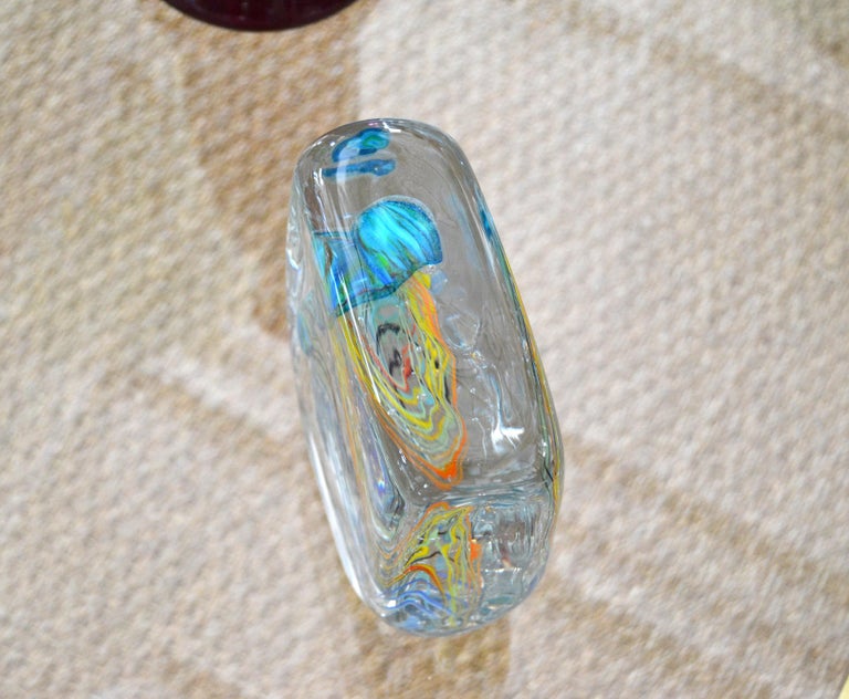 Mid-Century Modern Italian Glass Studio of Murano Handcrafted Fish Aquarium  For Sale 3