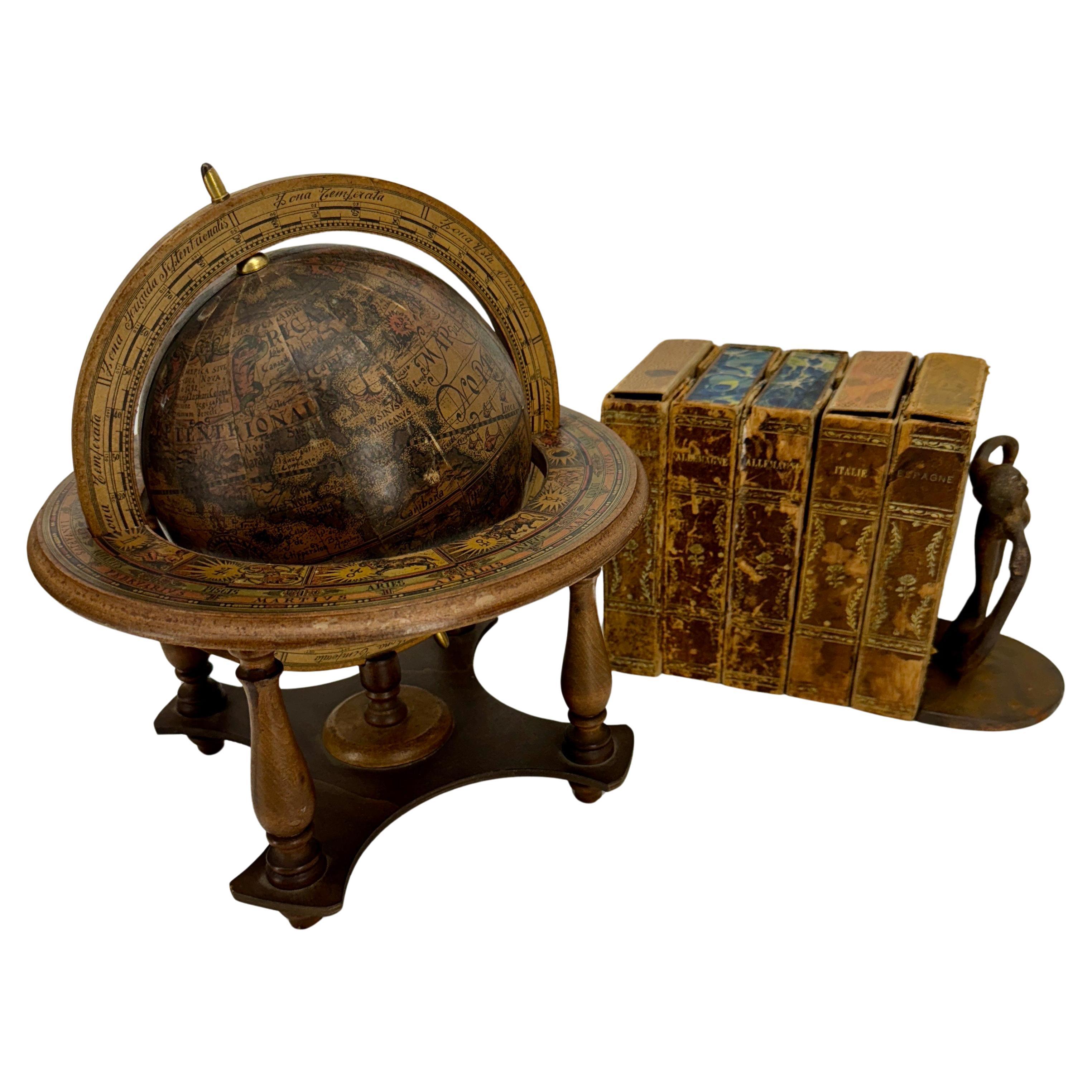 Hand-Crafted Mid-Century Modern Italian Globe for Bar Desk Table