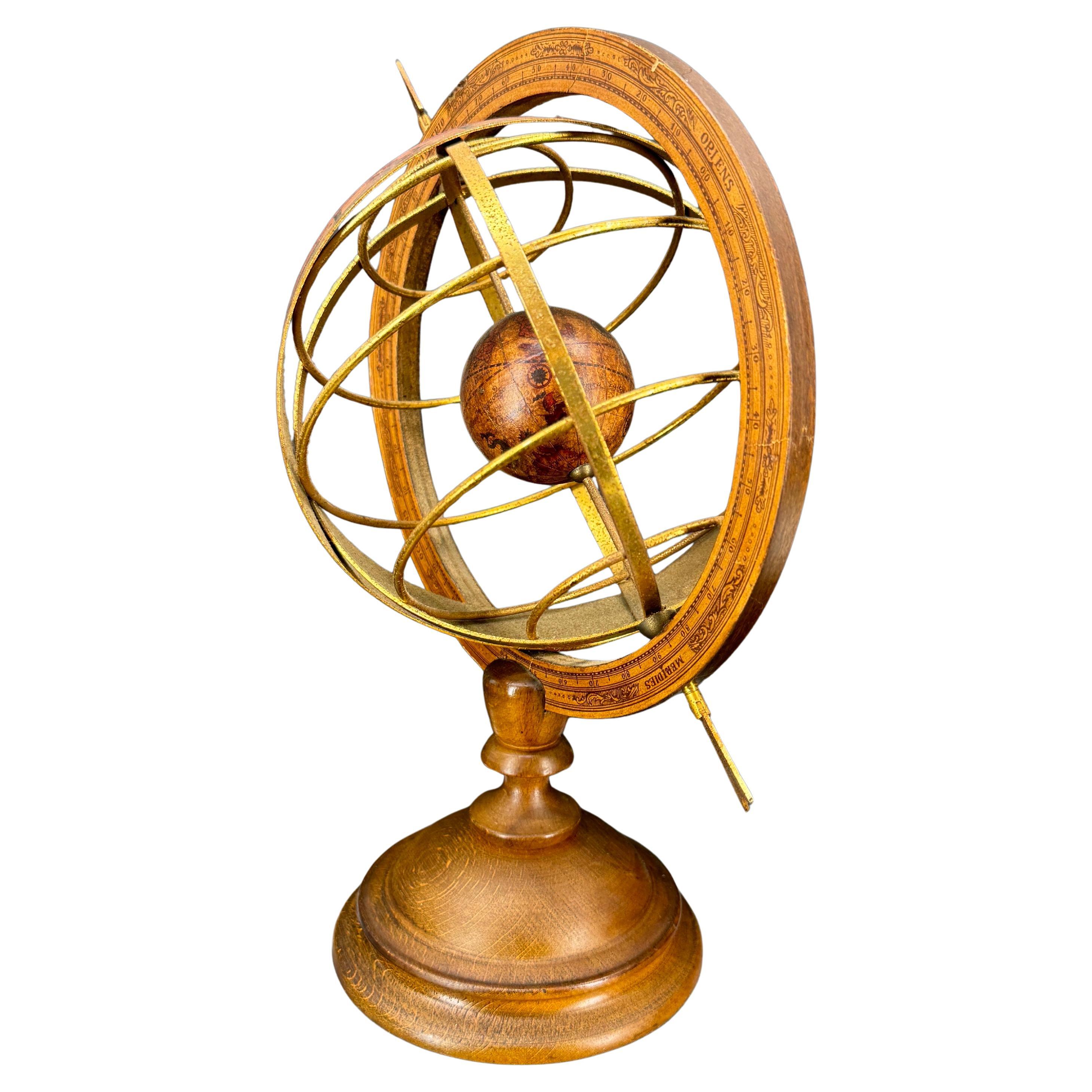 Colonial britannique Globe italien pour table de bar de style mi-siècle moderne en vente