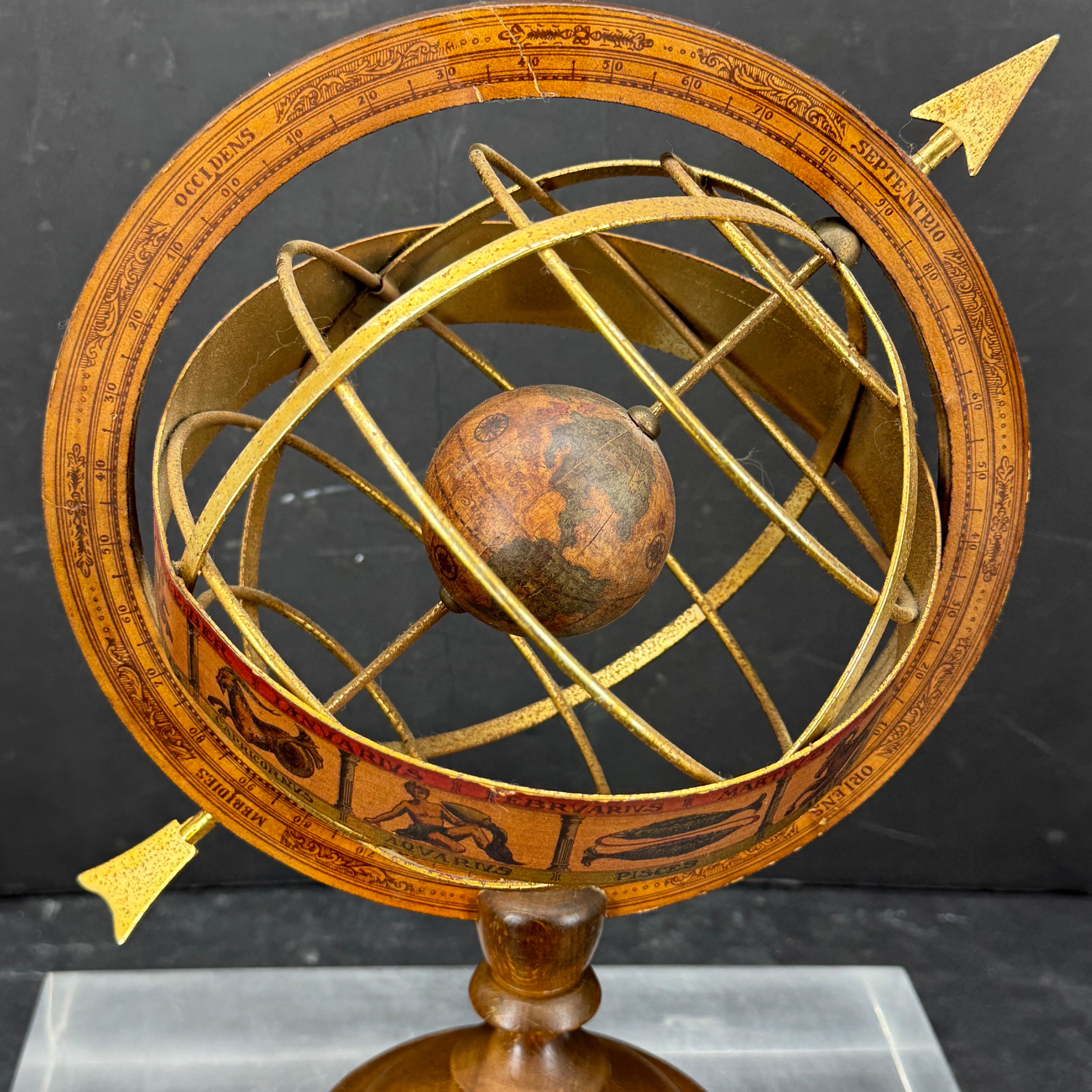 Globe italien pour table de bar de style mi-siècle moderne en vente 2