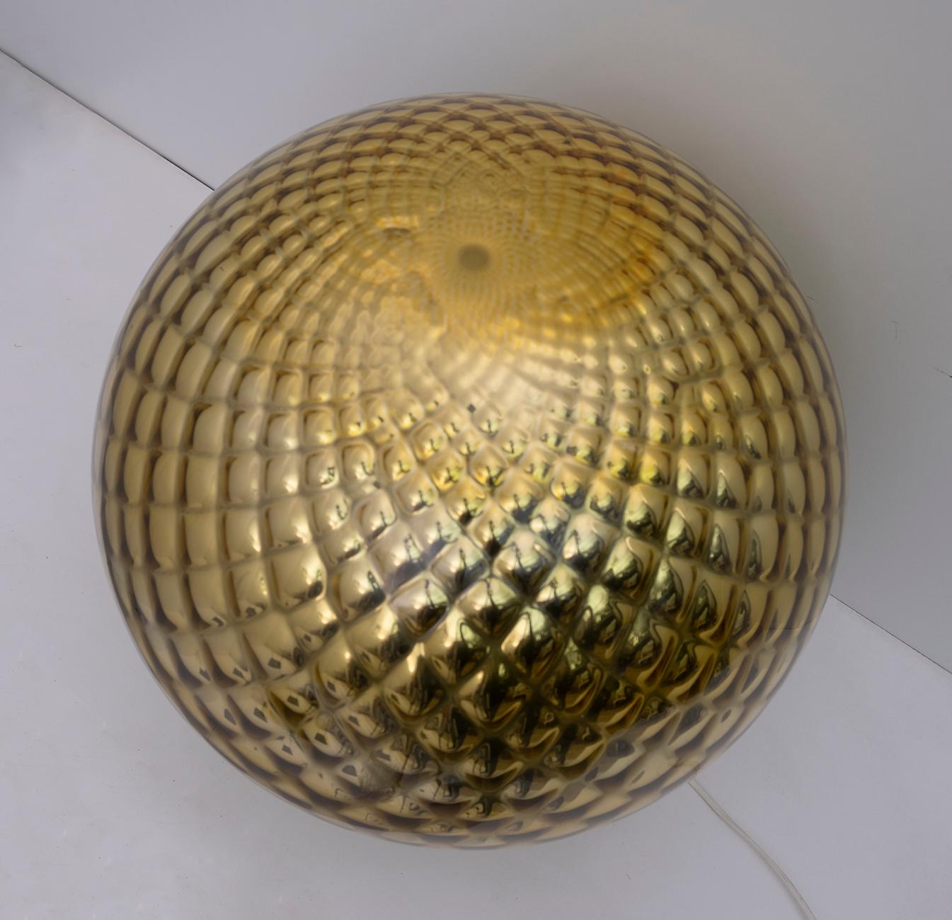 Late 20th Century Mid-Century Modern Italian Gold Murano Glass 