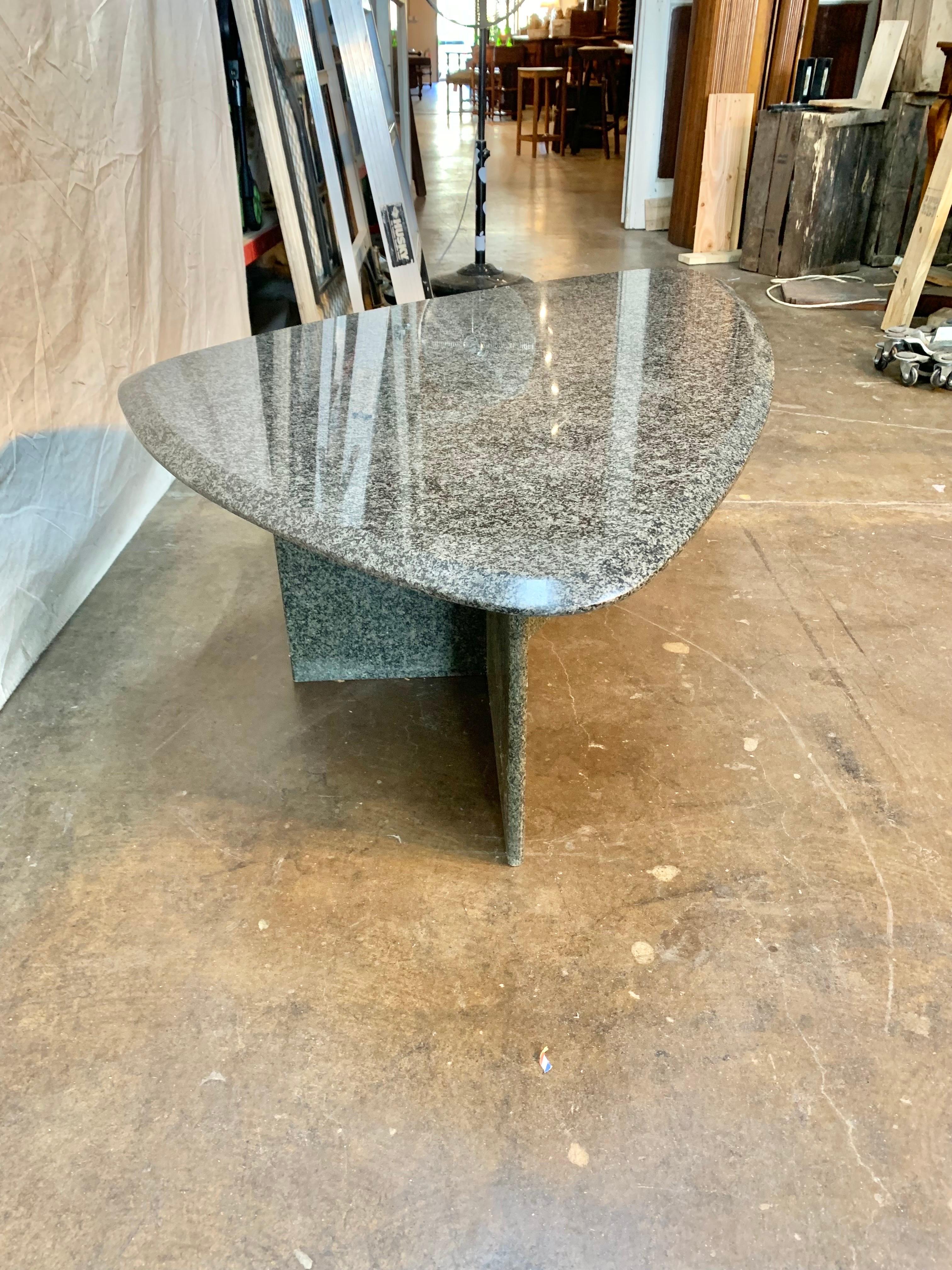 Mid Century Modern Italian Granite Coffee Table For Sale 6