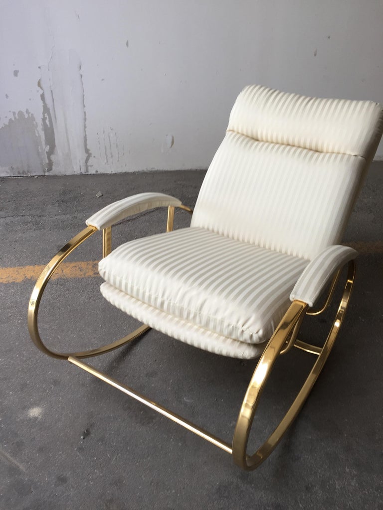 Mid Century Modern Italian Guido Faleschini Gilt Metal Lounge