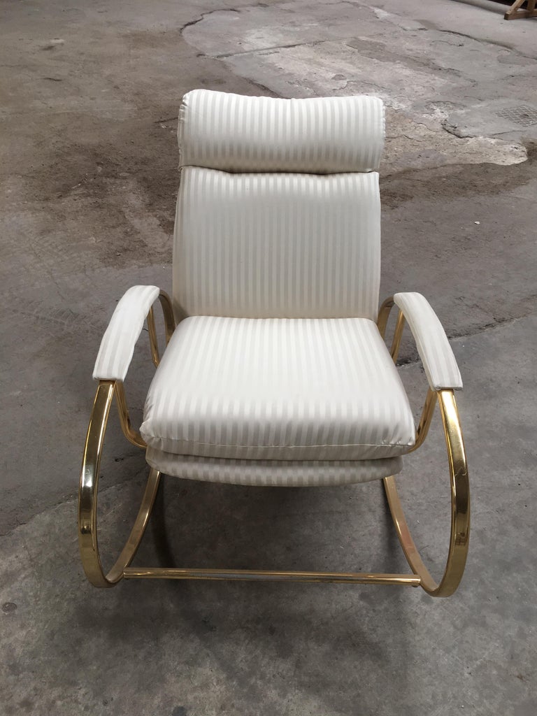 Mid Century Modern Italian Guido Faleschini Gilt Metal Lounge