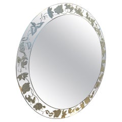 Mid-Century Modern Italian Hand Edged Mirror