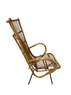 Mid-Century Modern Italian High Back Armchair, 1960s