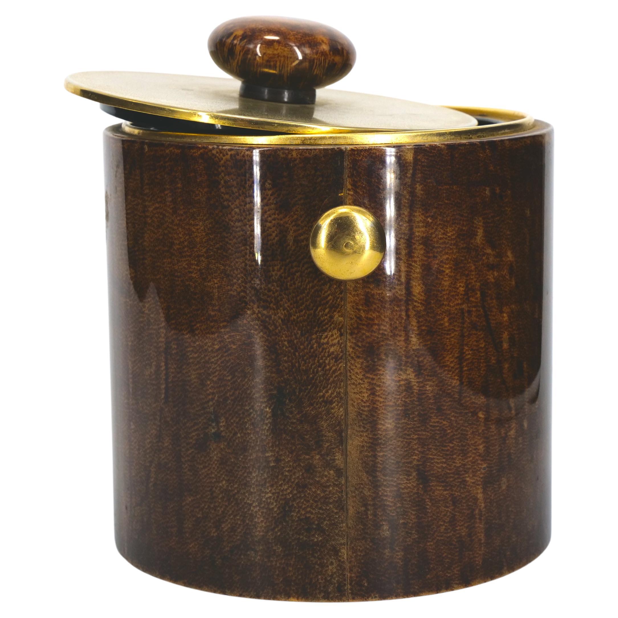 Gilt Mid-Century Modern Italian Ice Bucket / Cooler