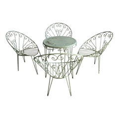 Mid-Century Modern Italian Iron Painted Garden Set, 1960s