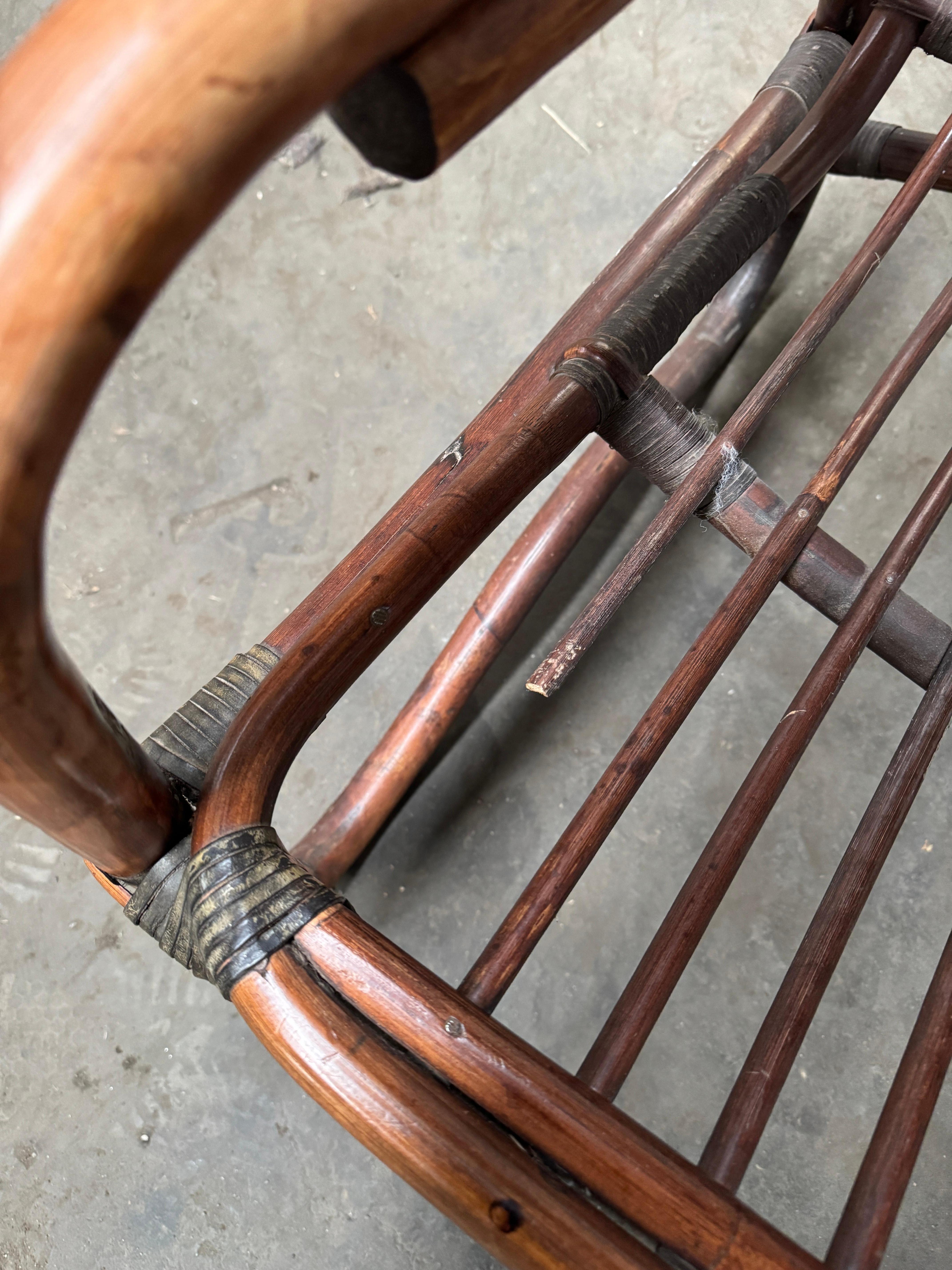 Mid-Century Modern Italian Living Room Bamboo Set. 1970s For Sale 6