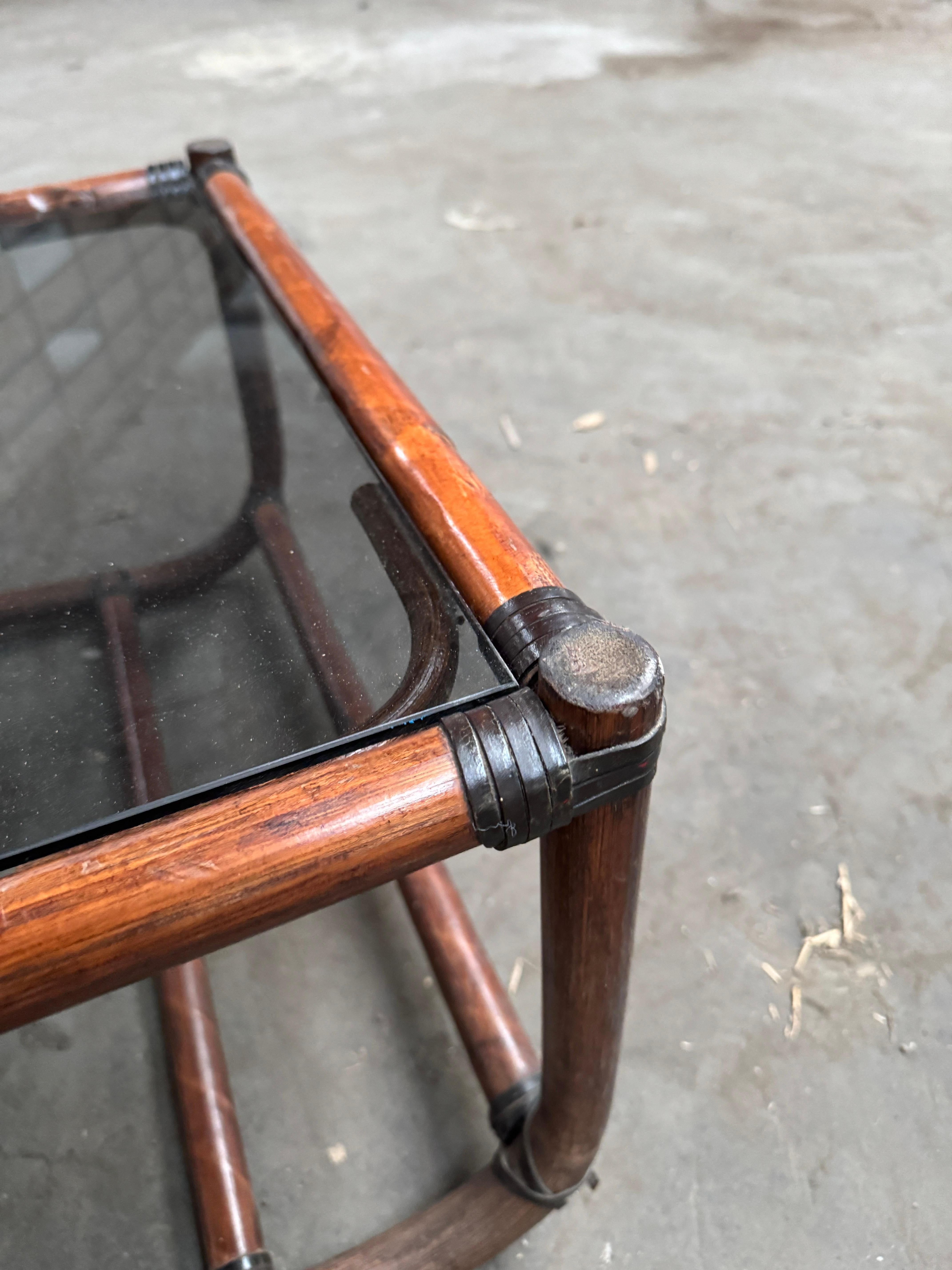 Mid-Century Modern Italian Living Room Bamboo Set. 1970s For Sale 11