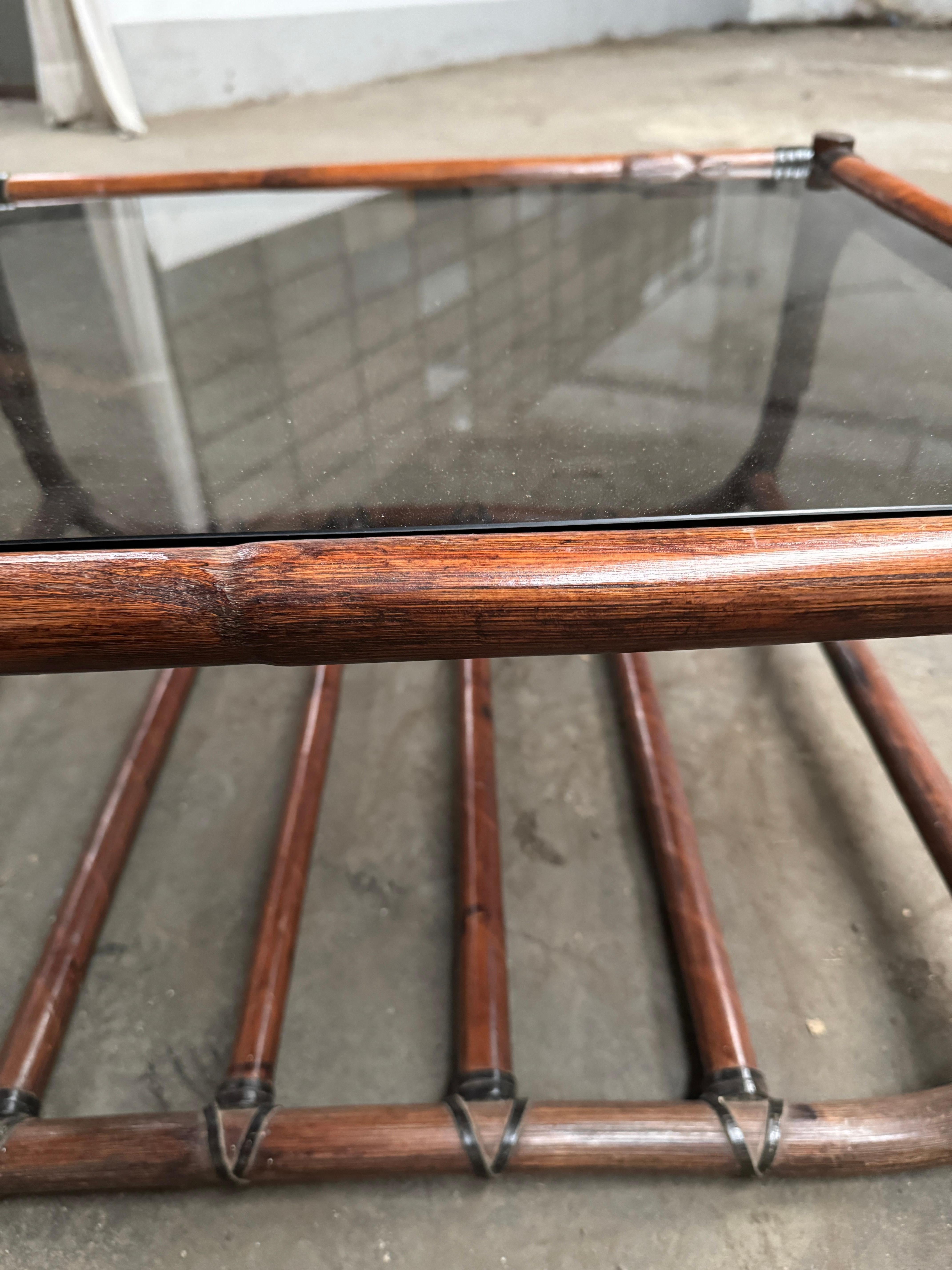 Mid-Century Modern Italian Living Room Bamboo Set. 1970s For Sale 12