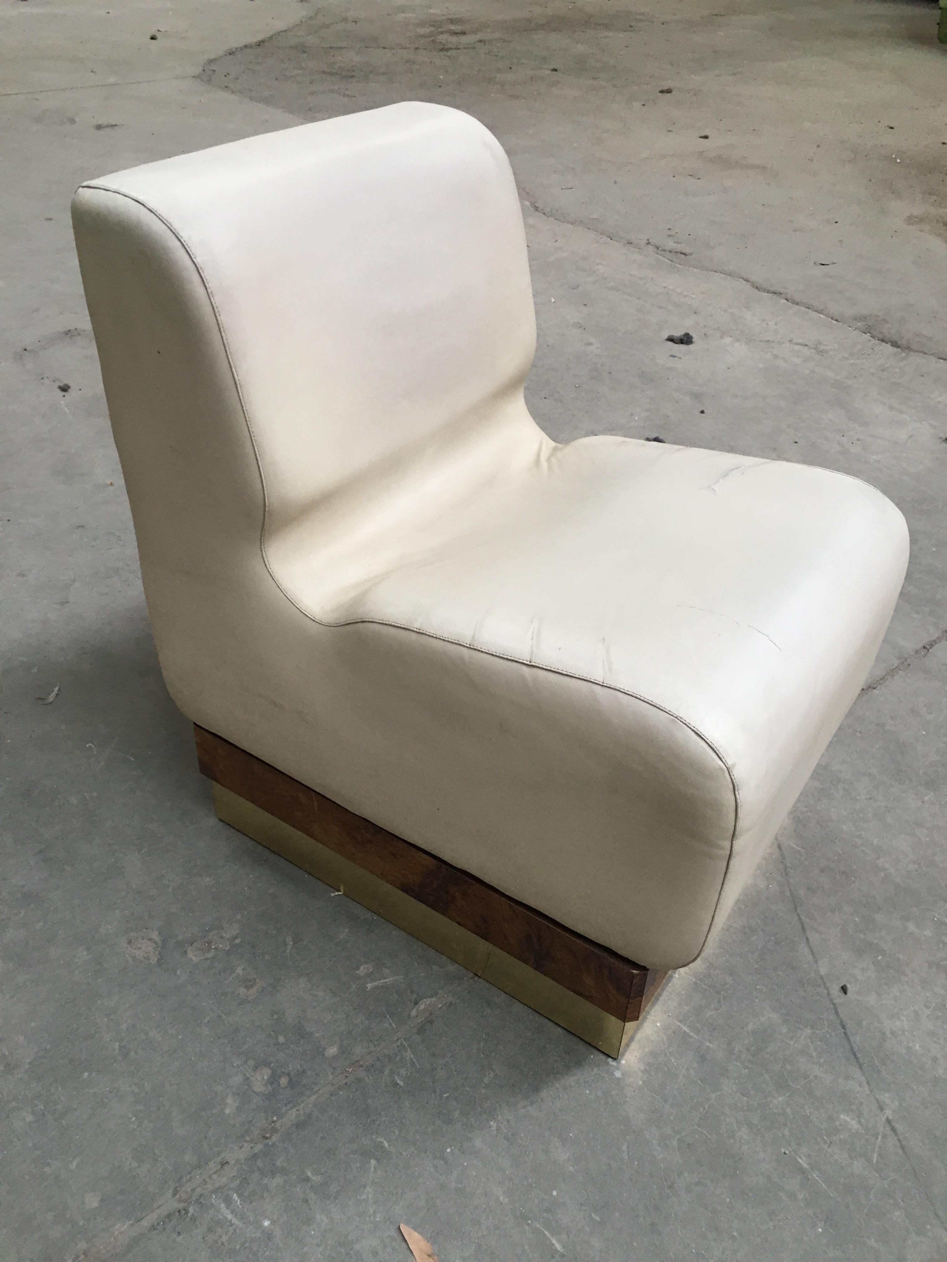 Mid-Century Modern Italian Living Room Set Consisting in 3 Sectional Armchairs For Sale 4