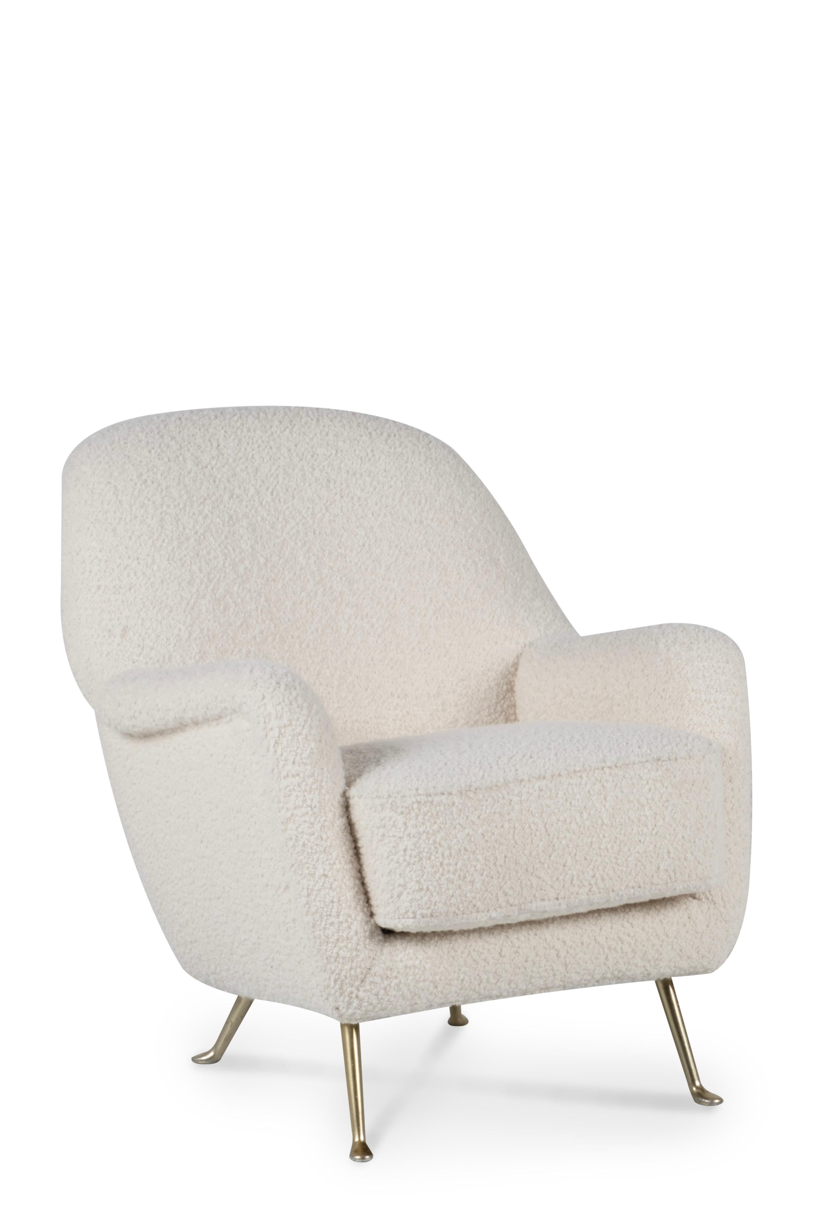 Mid-Century Modern Italian Lounge Chair, 1960s Full Restoration by Greenapple In Excellent Condition For Sale In Lisboa, PT