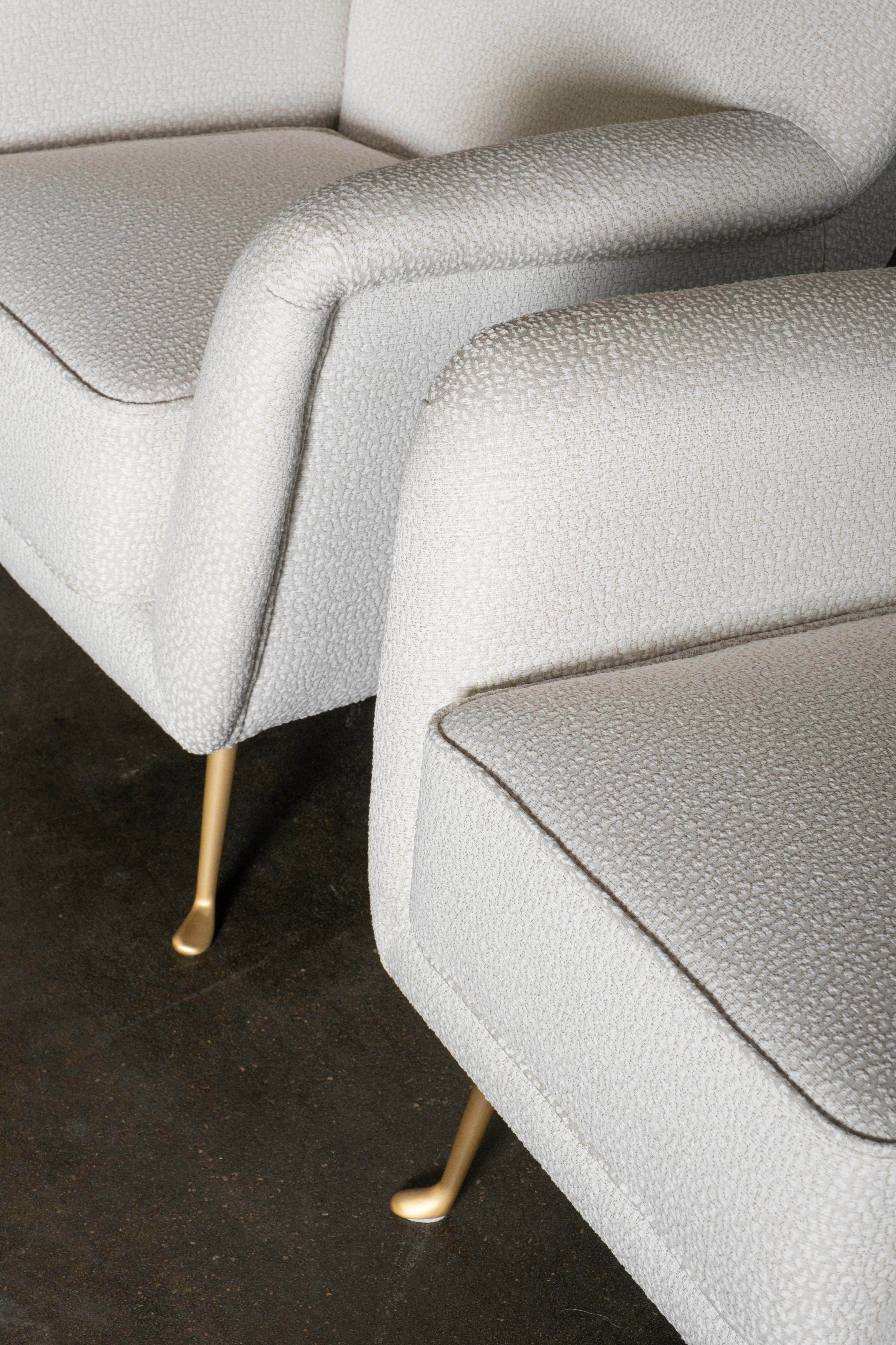 Mid-Century Modern Italian Lounge Chair, 1960s Full Restoration by Greenapple For Sale 1