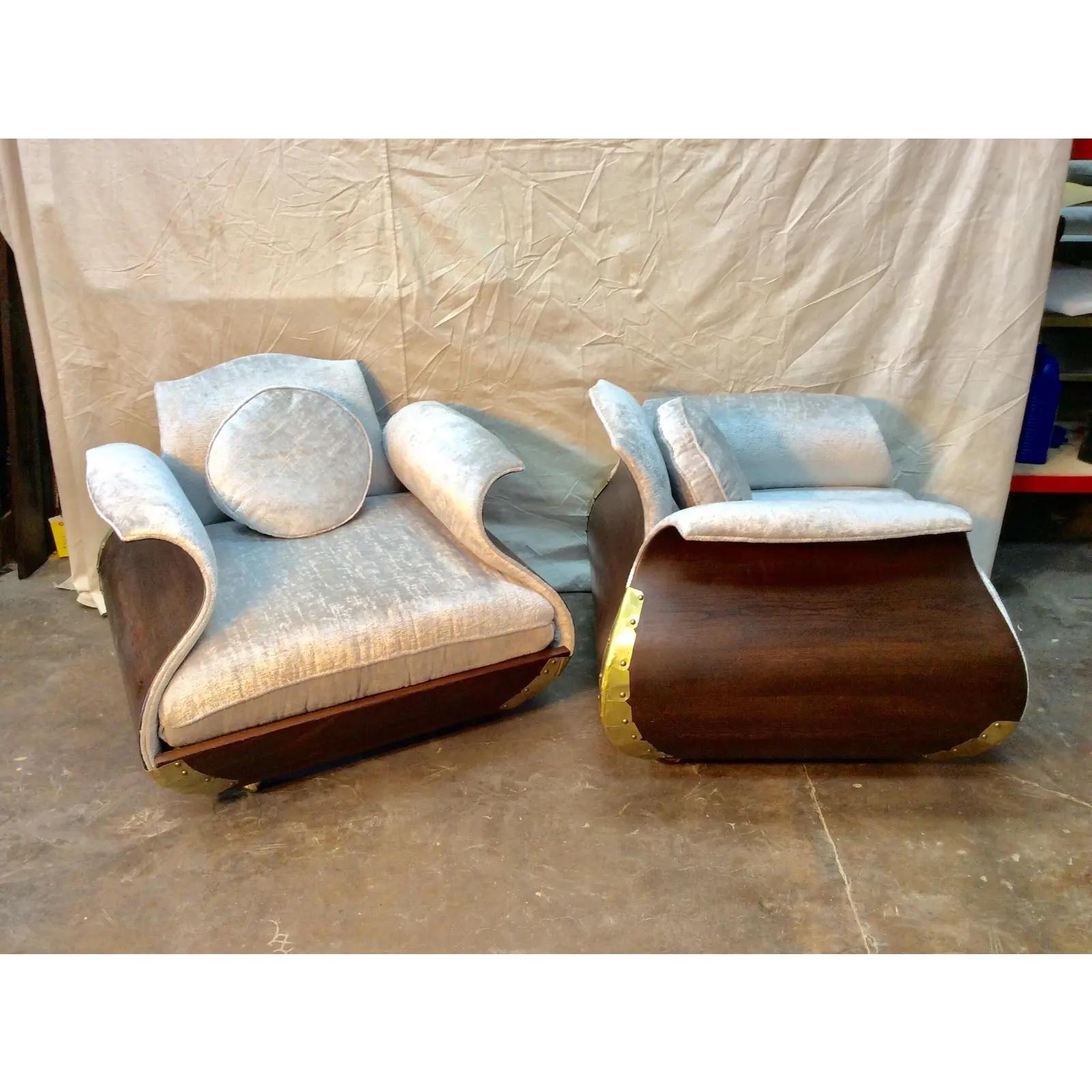 Mid-Century Modern Italian Lounge Chairs, a Pair 4