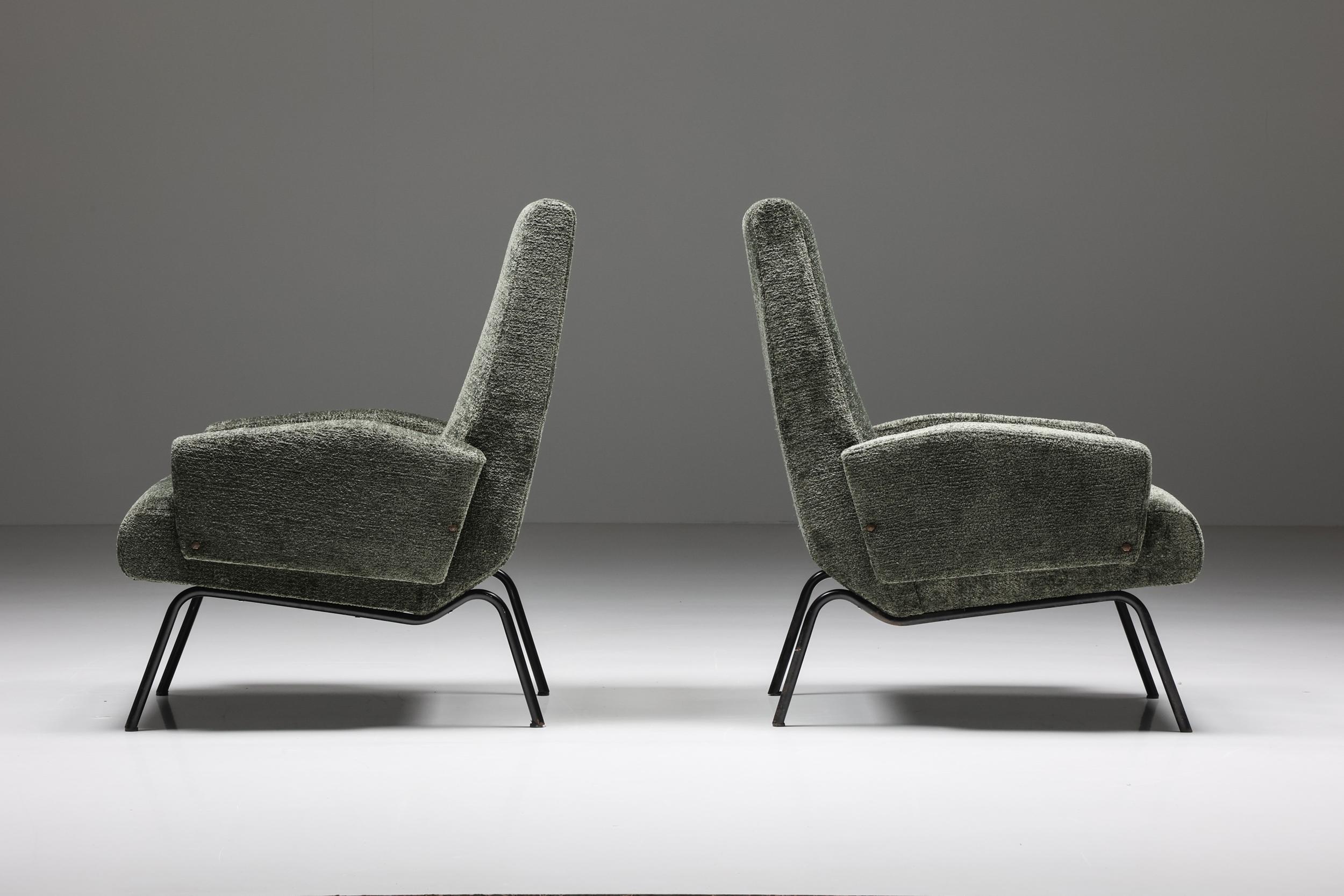 Mid-Century Modern Italian Lounge Chairs in the Style of Gastone Rinaldi, 1950's In Excellent Condition For Sale In Antwerp, BE