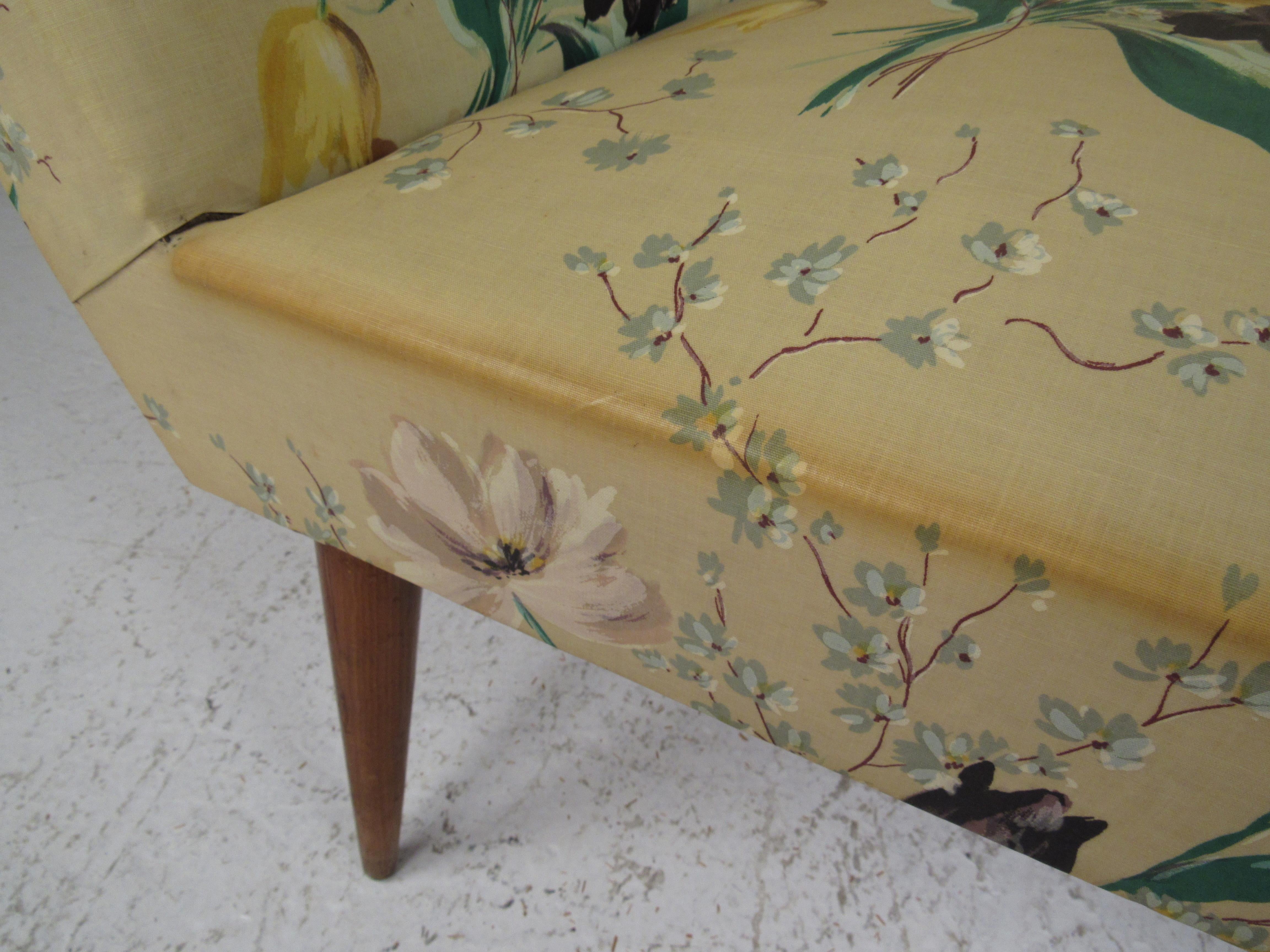 Upholstery Mid-Century Modern Italian Loveseat For Sale