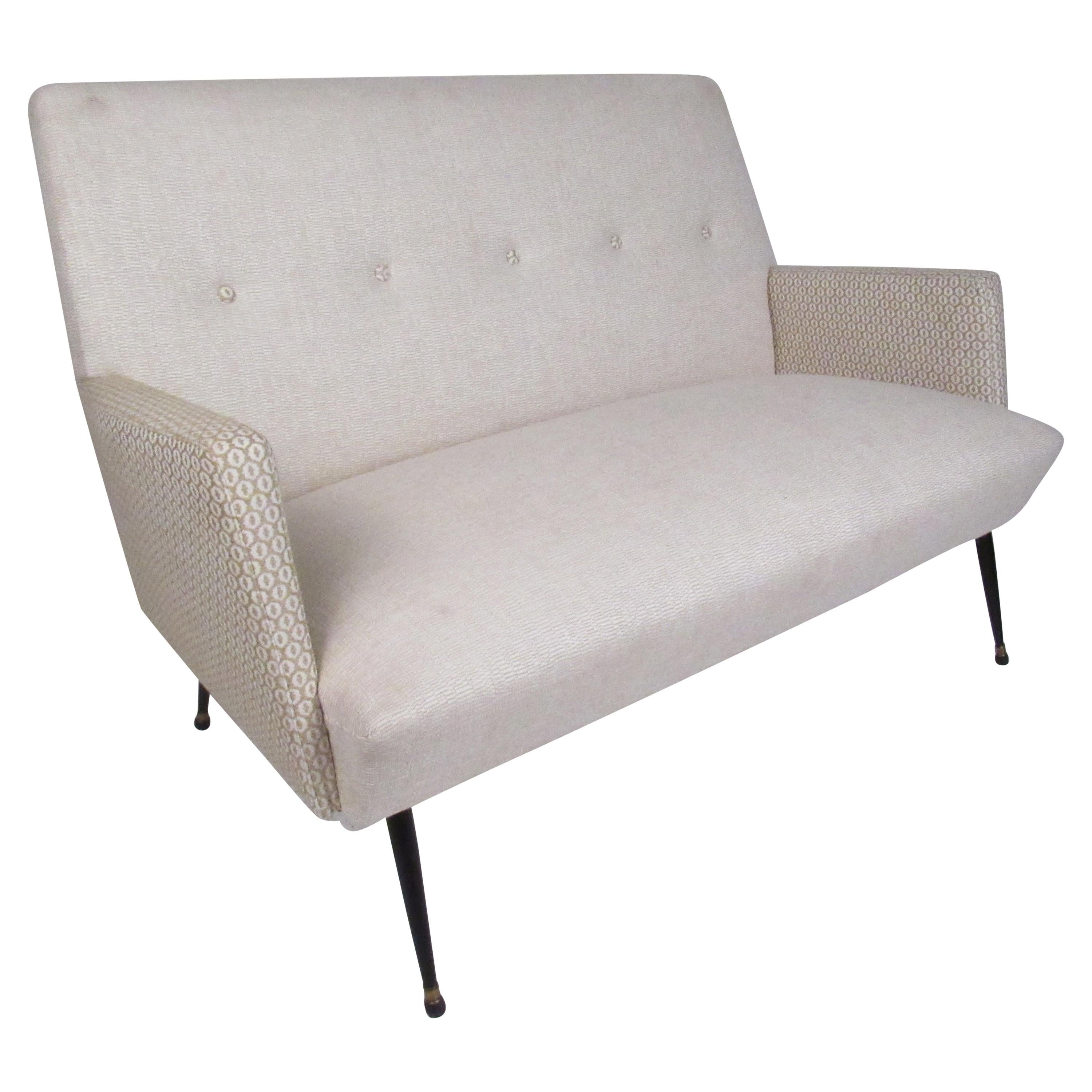 Mid-Century Modern Italian Loveseat For Sale