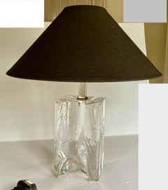 Mid Century Modern Italian Lucite Ice Table Lamp