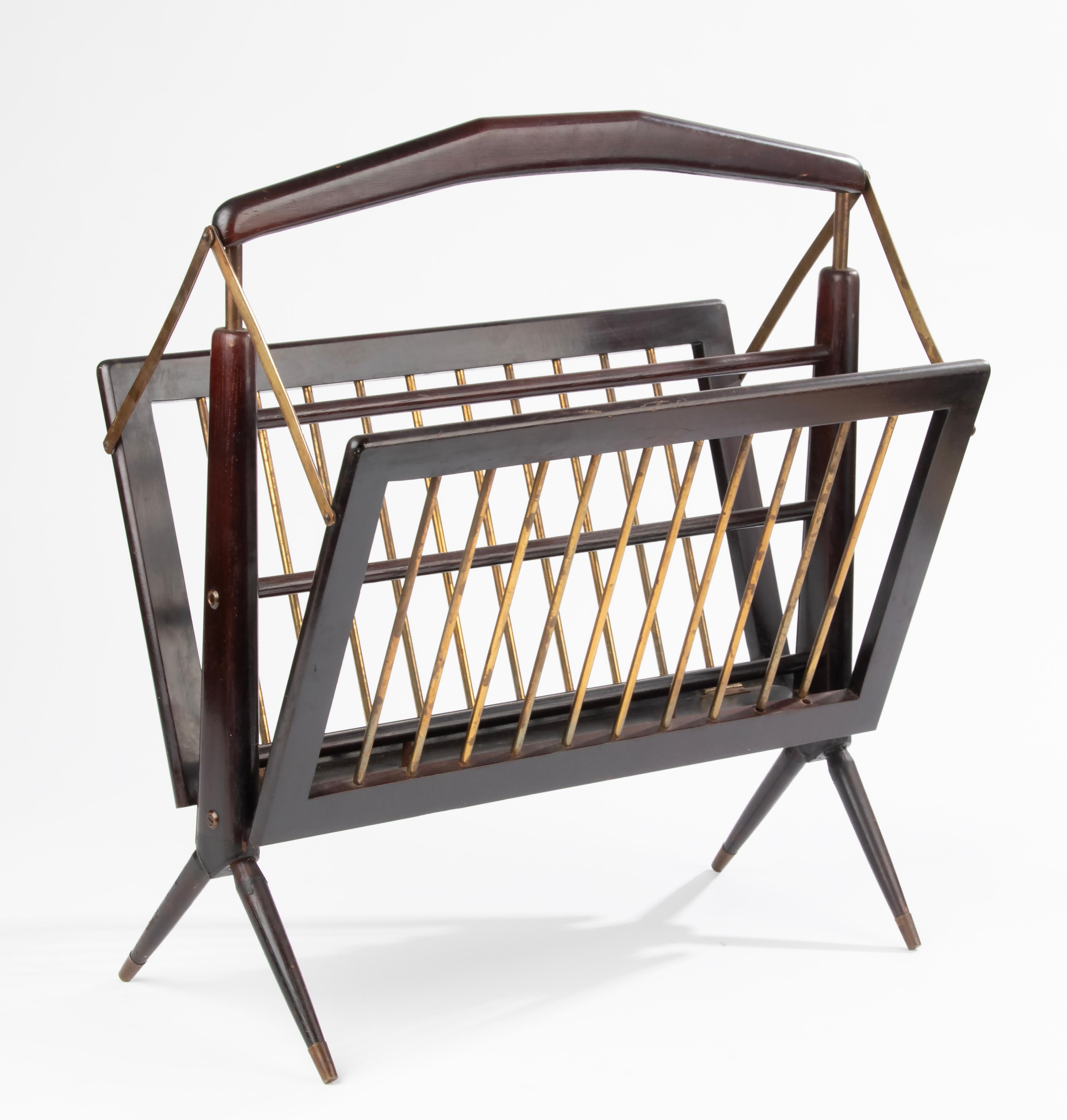 Mid-20th Century Mid-Century Modern Italian Magazine Holder Designed by Cesare Lacca For Sale