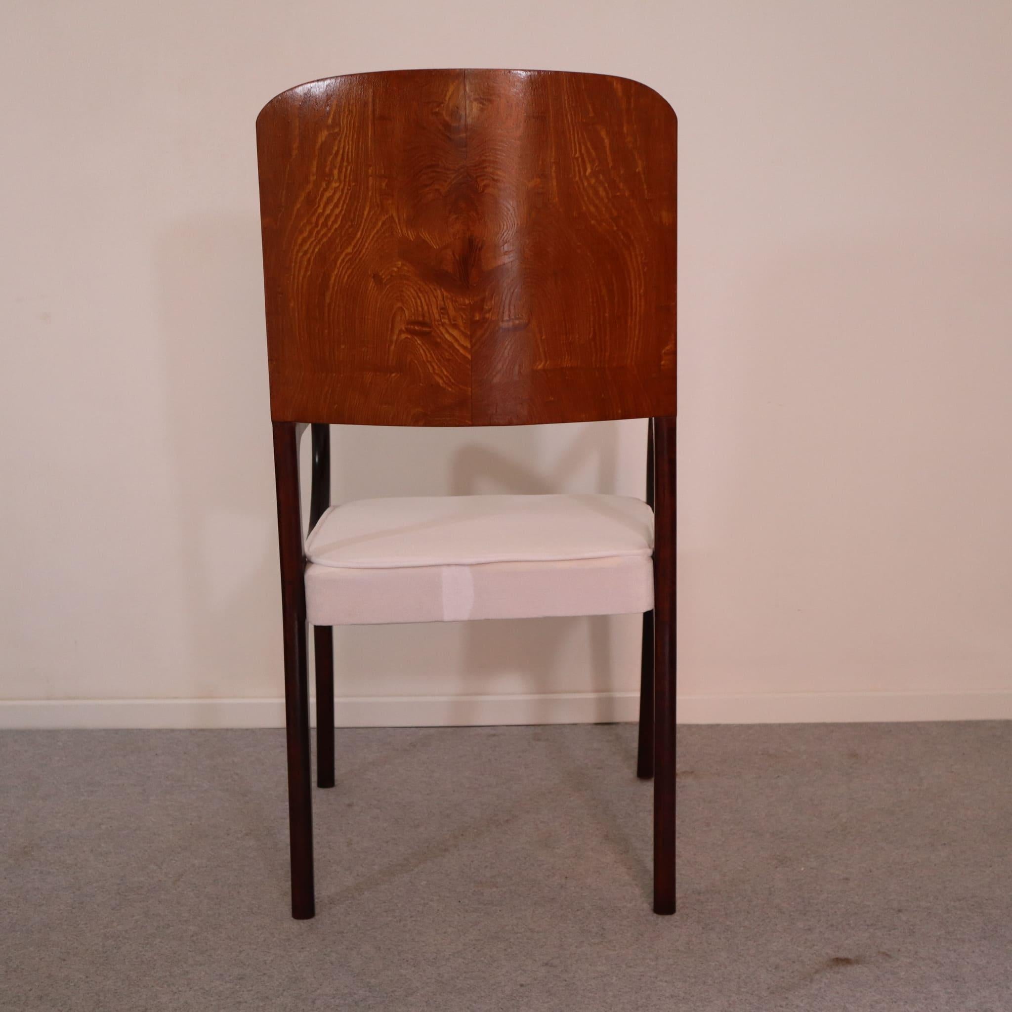 Mid-century Modern Italian Maple and White Velvet Chair, 1950s For Sale 1
