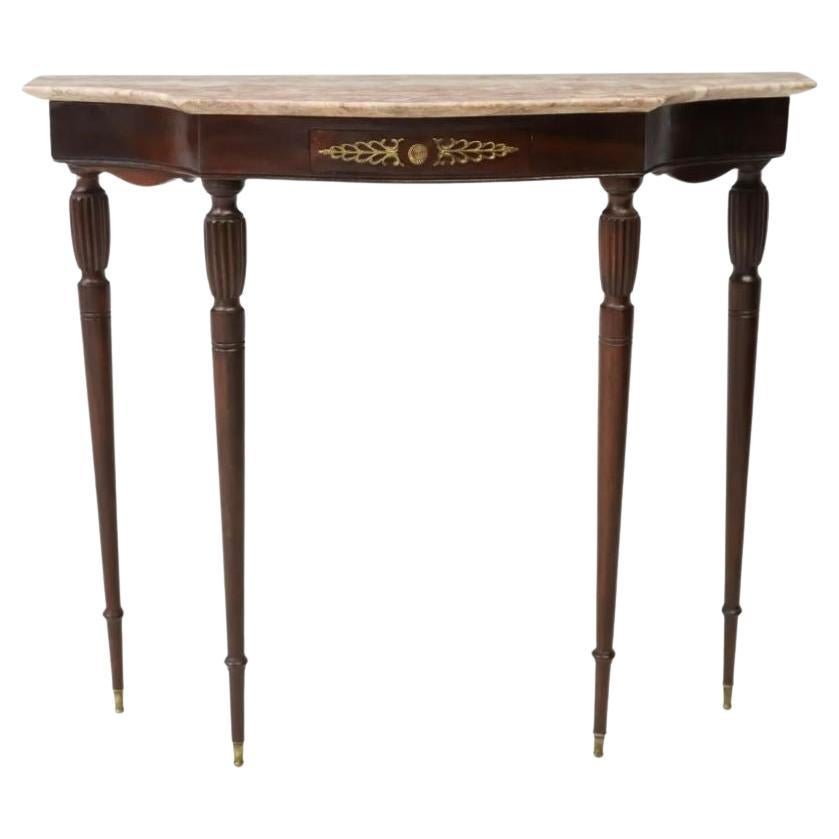 Mid-Century Modern Italian Marble Console Table  For Sale