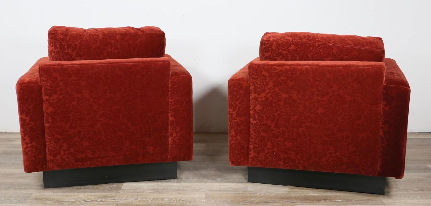 Mid-Century Modern The Moderns Modern Italian Maurice Villency Club Chairs & Settee / Sofa - 3 Pieces en vente