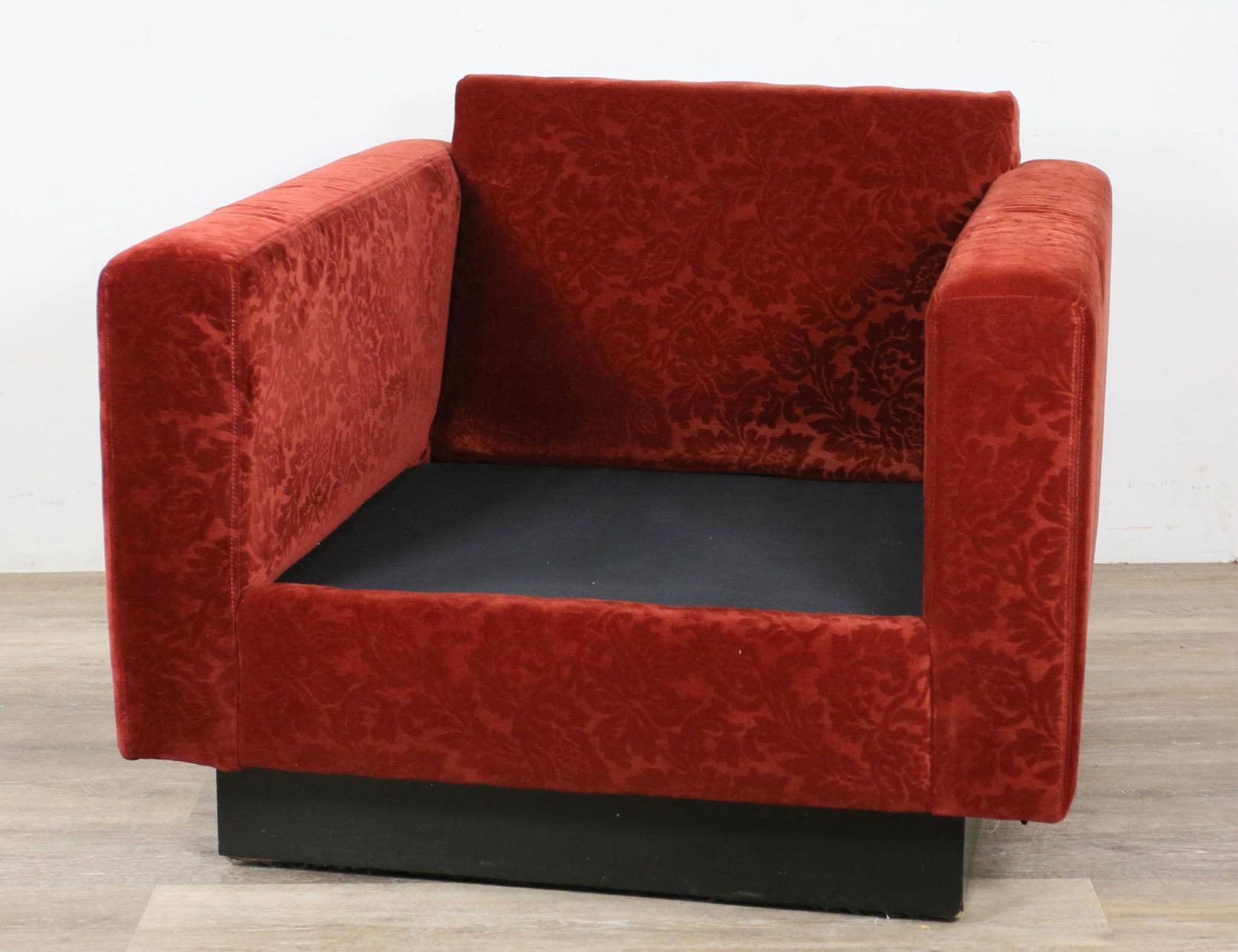 italien The Moderns Modern Italian Maurice Villency Club Chairs & Settee / Sofa - 3 Pieces en vente