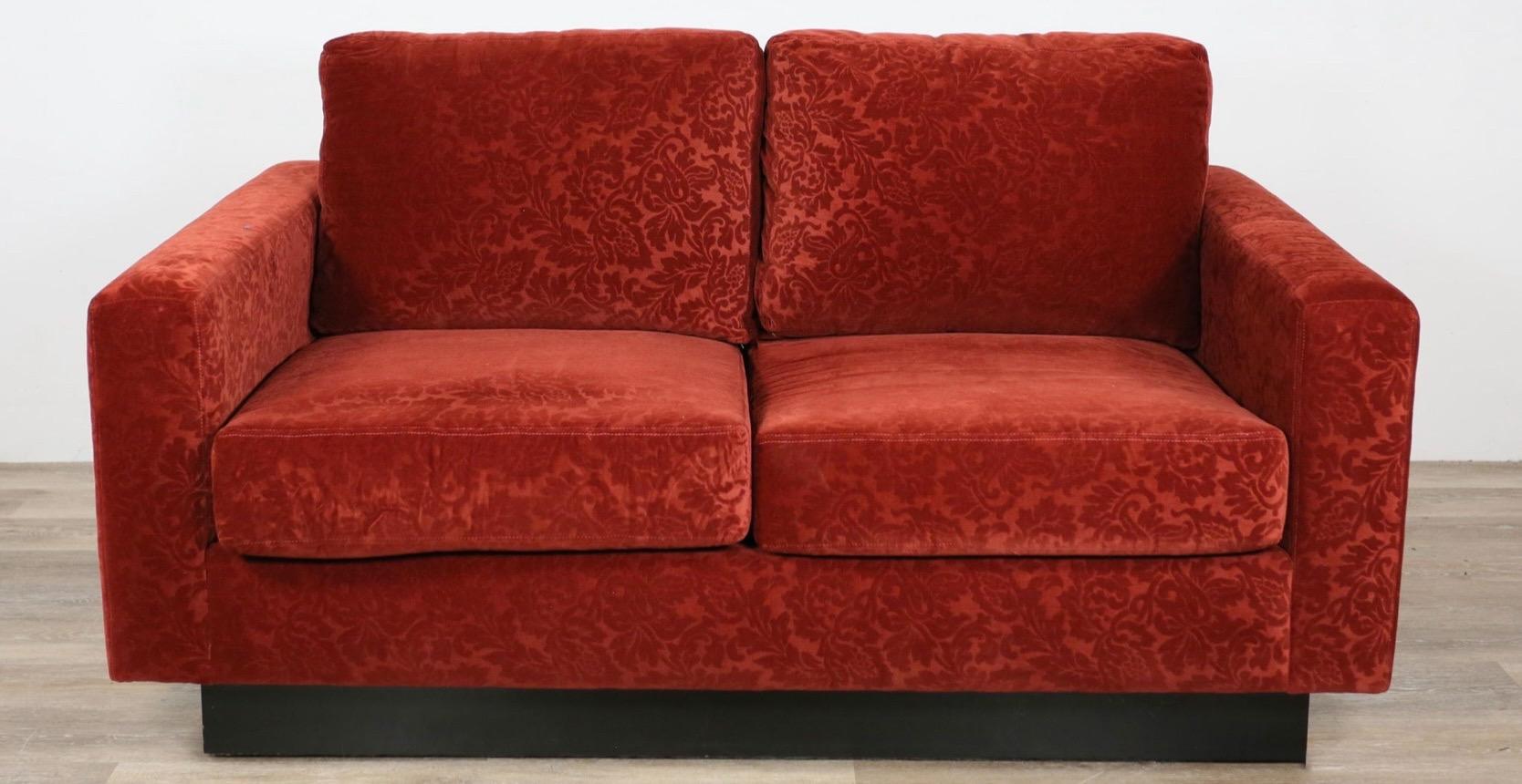 The Moderns Modern Italian Maurice Villency Club Chairs & Settee / Sofa - 3 Pieces Bon état - En vente à Kennesaw, GA