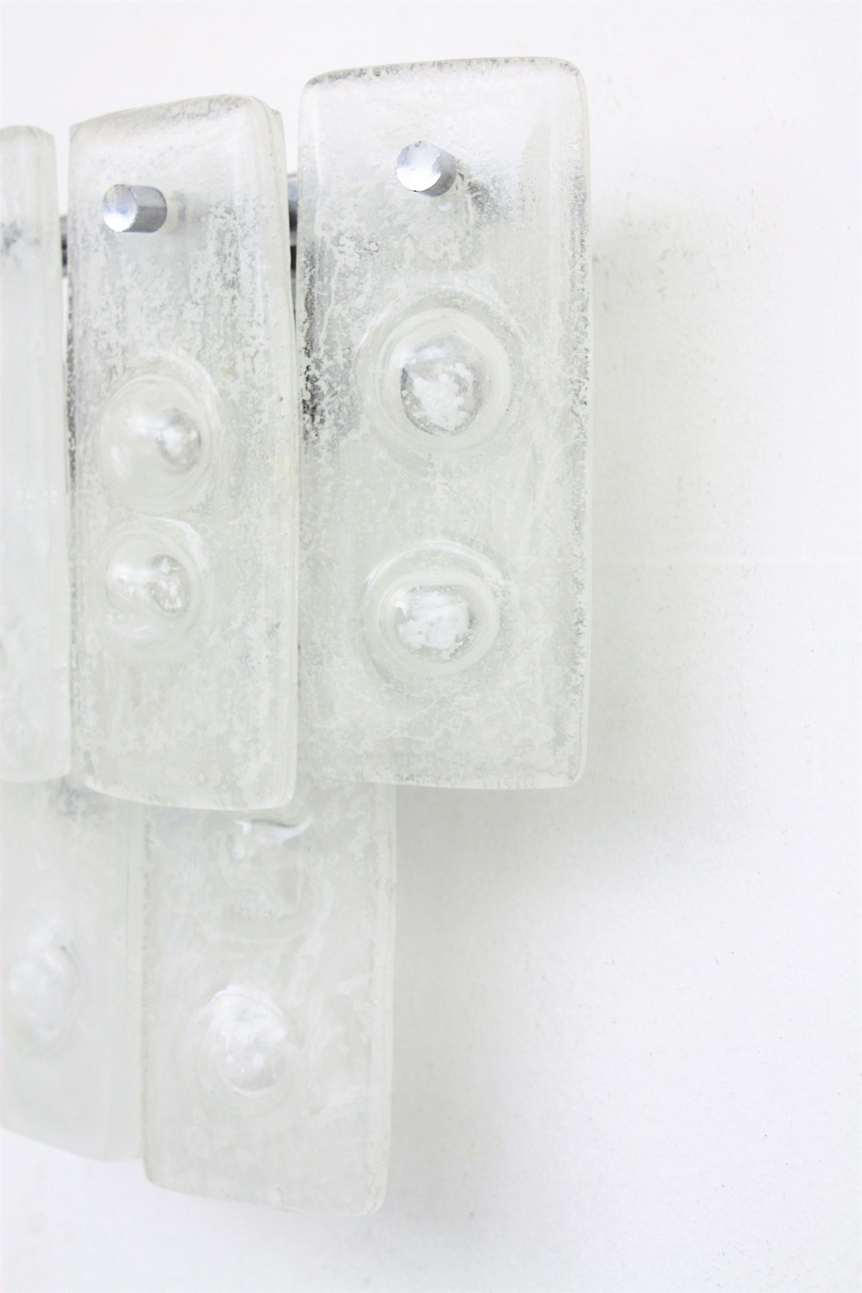 Mid-Century Modern Italian Mazzega Murano Glass Wall Sconce with Bubbles 4