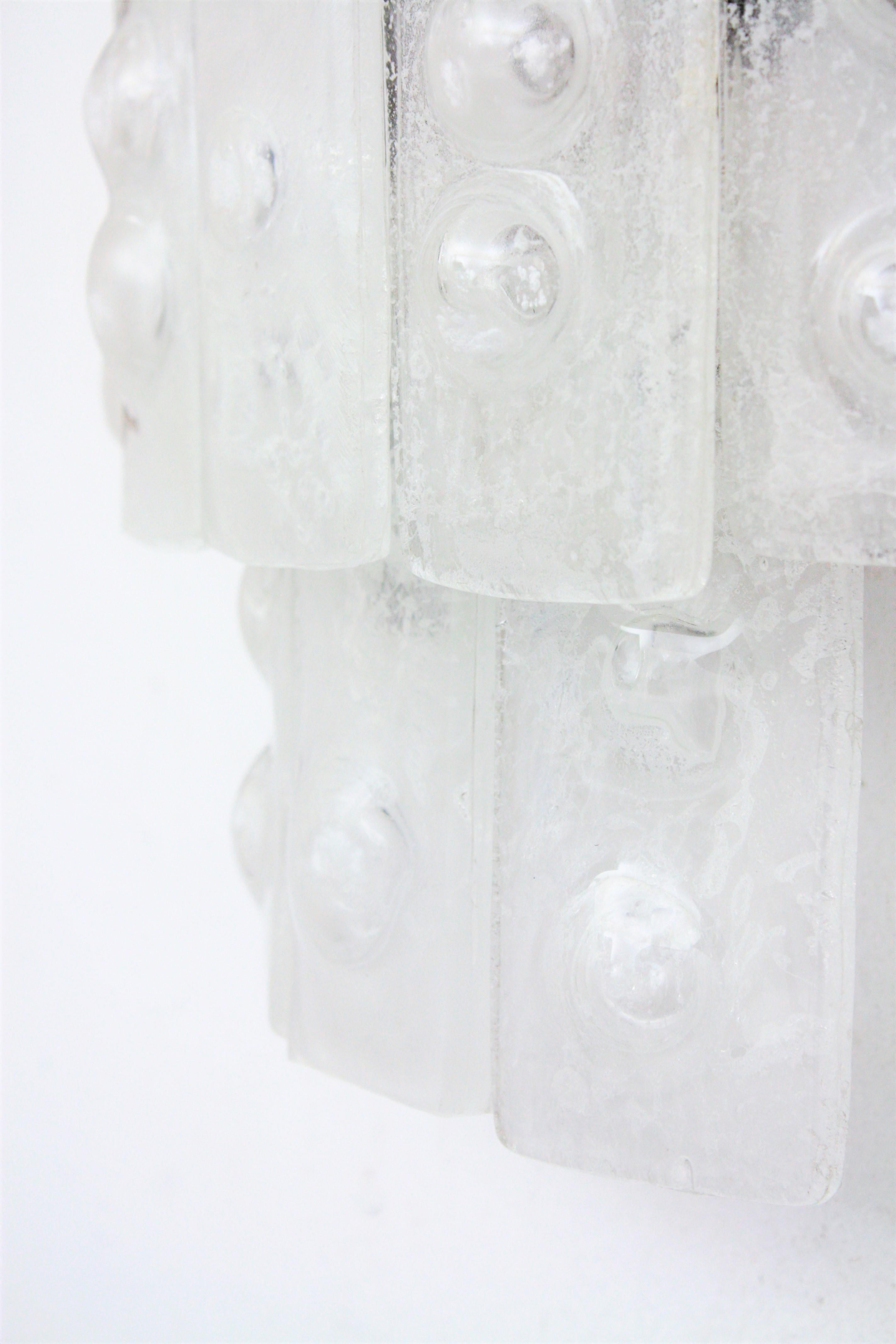 Mid-Century Modern Italian Mazzega Murano Glass Wall Sconce with Bubbles 5