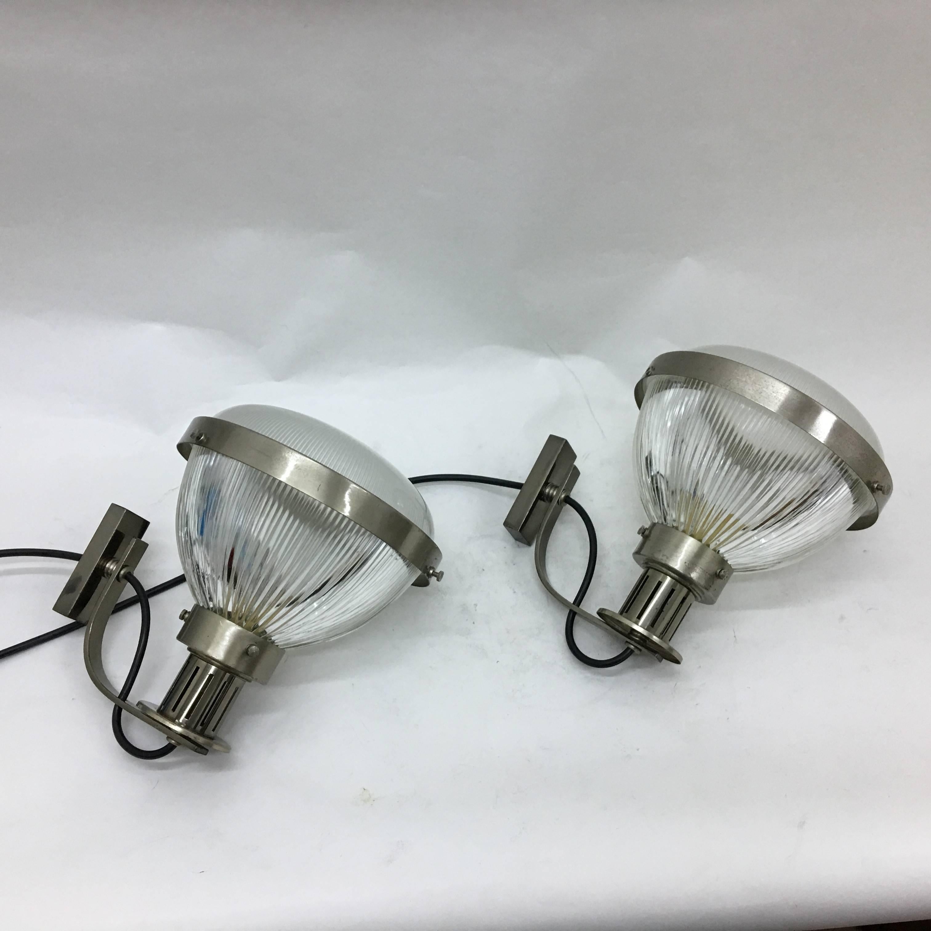 Amazing pair of wall lights by Ignazio Gardella for Azucena, good conditions overall, rewired, they works with 110-240 volts.