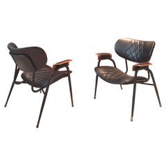 Mid-Century Modern, Italian Metal Framed Chairs by RIMA