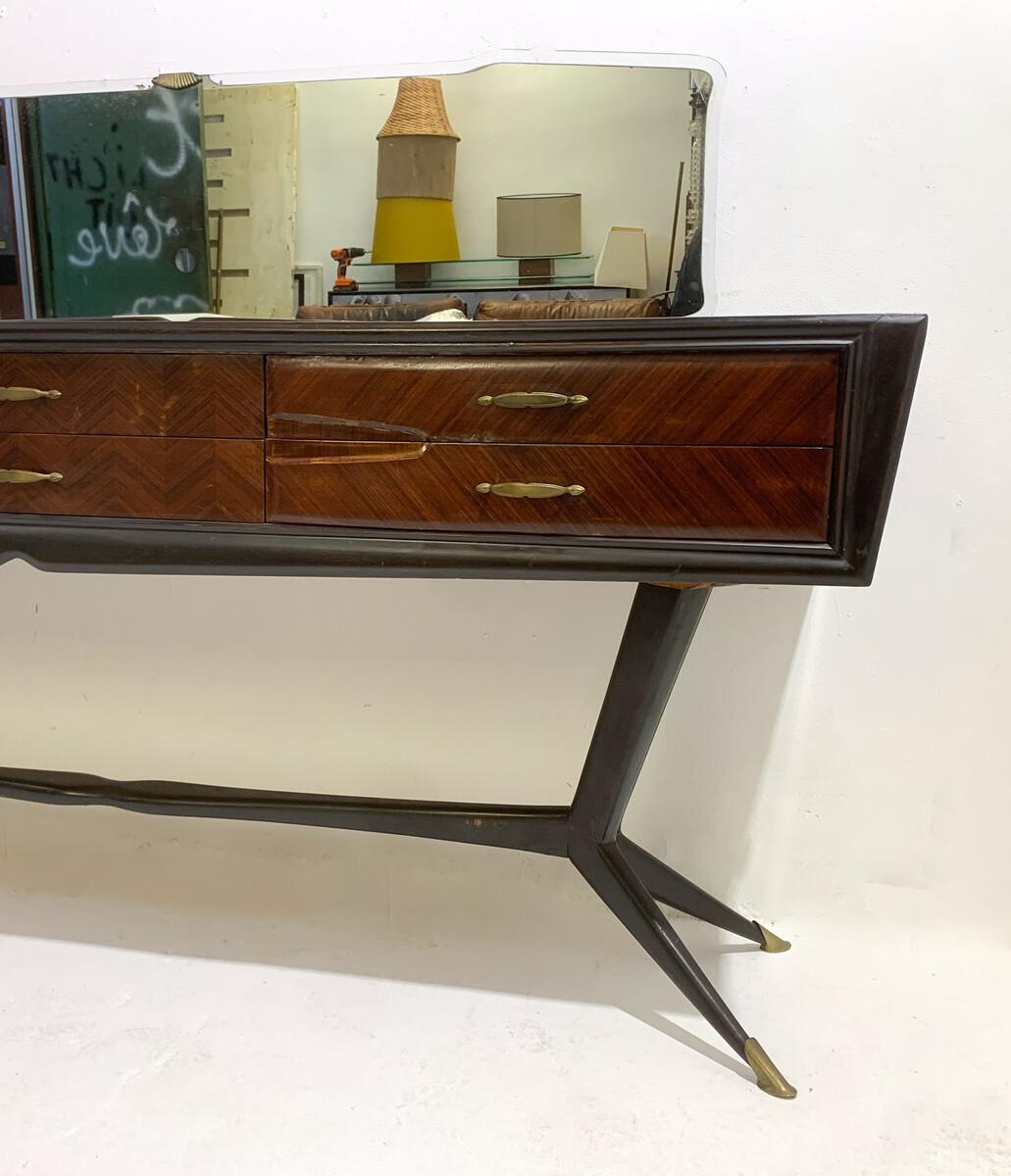 Mid-Century Modern Italian Mirror Sideboard, Italy, 1960s In Good Condition For Sale In Brussels, BE