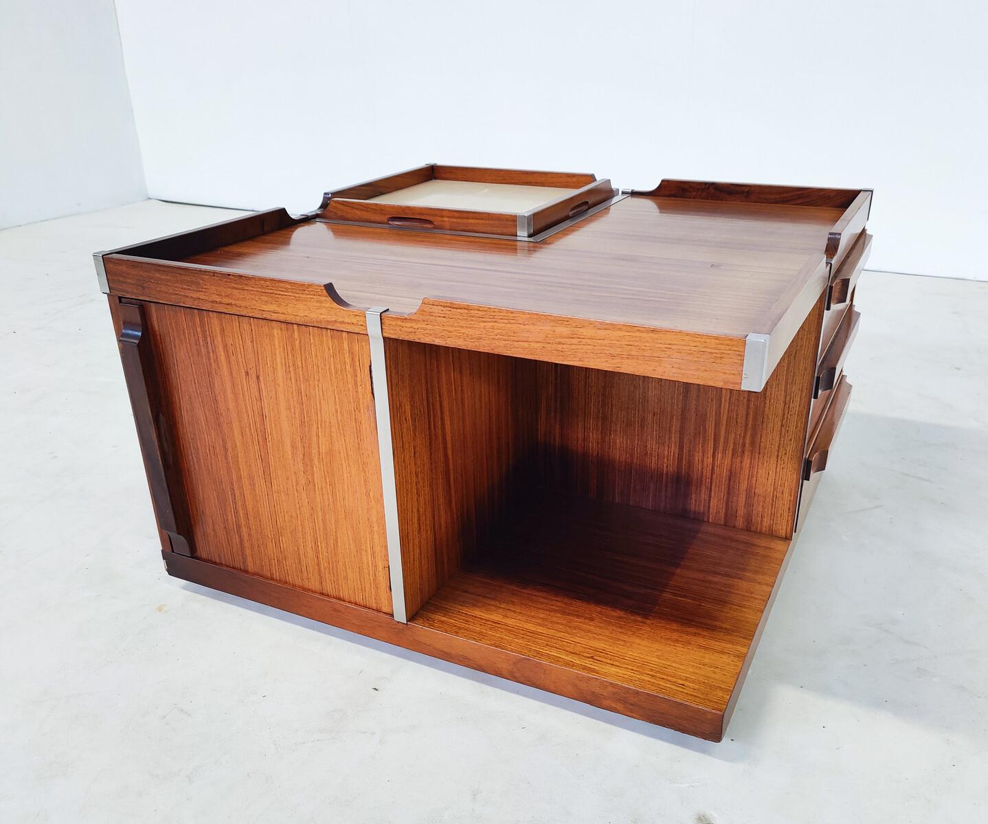 Mid-Century Modern Italian Modular Coffee Table with Built-in Storage by Fiarm 8