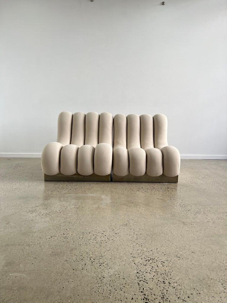 Mid-Century Modern Italian Modular Sofa Chairs For Sale 4